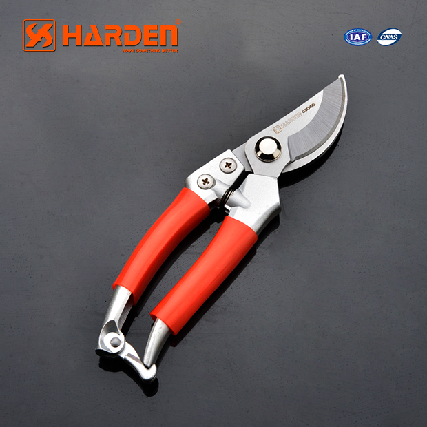 HARDEN 8" Fruit Shears, Garden Pruner With Zinc Alloy Handle Stainless Steel Professional Fruit Shears Trim Horticulture Stainless Steel Pruner Garden Scissor Tools Anvil Branch Shear Orchard Pruning Shears 630415_img_1
