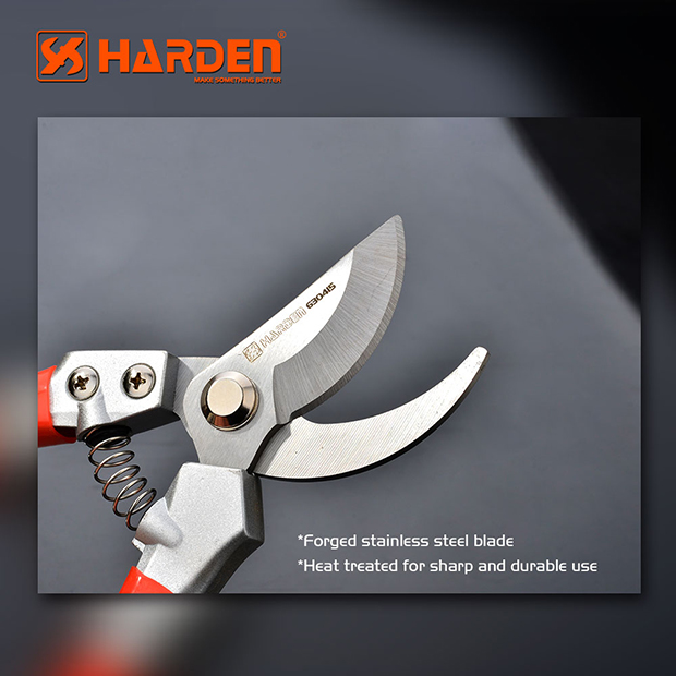 HARDEN 8" Fruit Shears, Garden Pruner With Zinc Alloy Handle Stainless Steel Professional Fruit Shears Trim Horticulture Stainless Steel Pruner Garden Scissor Tools Anvil Branch Shear Orchard Pruning Shears 630415_img_2