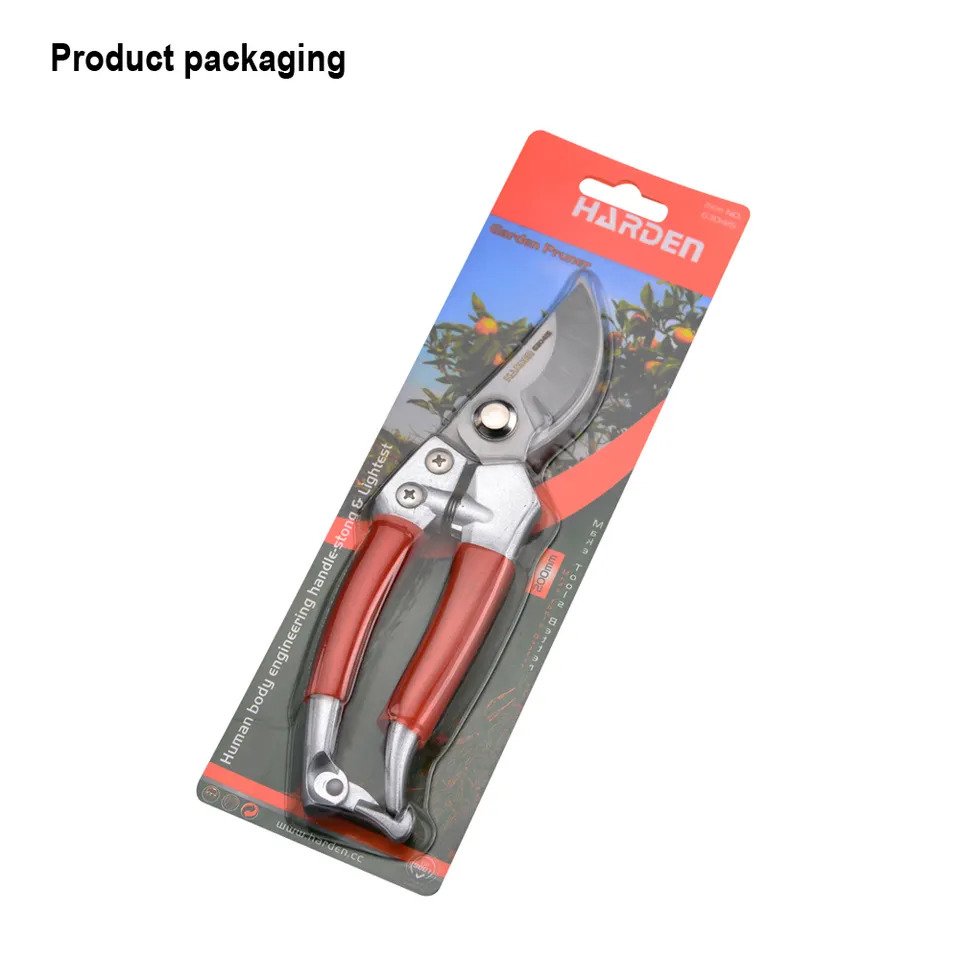 HARDEN 8" Fruit Shears, Garden Pruner With Zinc Alloy Handle Stainless Steel Professional Fruit Shears Trim Horticulture Stainless Steel Pruner Garden Scissor Tools Anvil Branch Shear Orchard Pruning Shears 630415_img_5