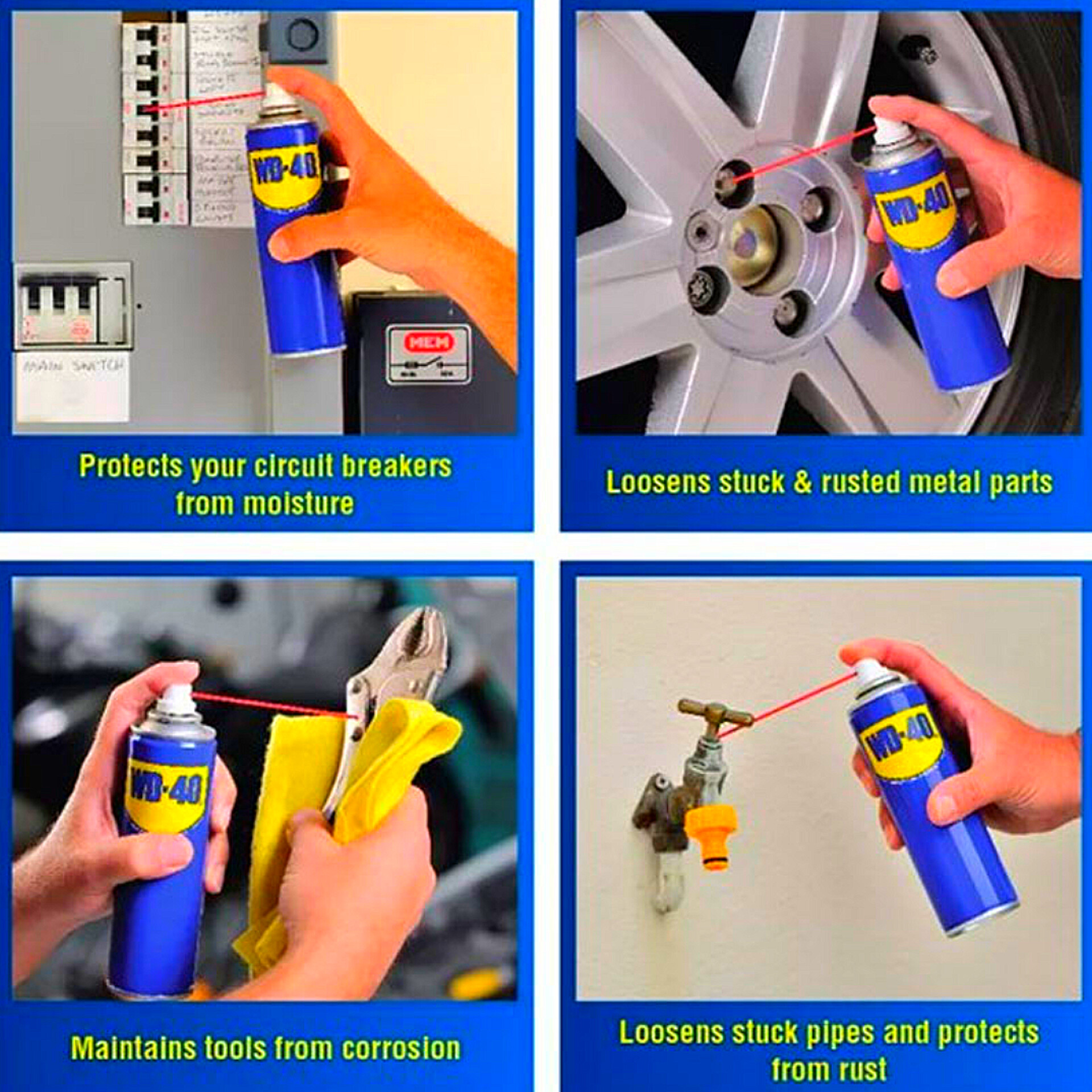 WD-40 Rust Remover Multi-Purpose Spray – 333ml | Lubricant, Cleaner & Protector for Metal, Tools, Hinges, and Machines_img_3