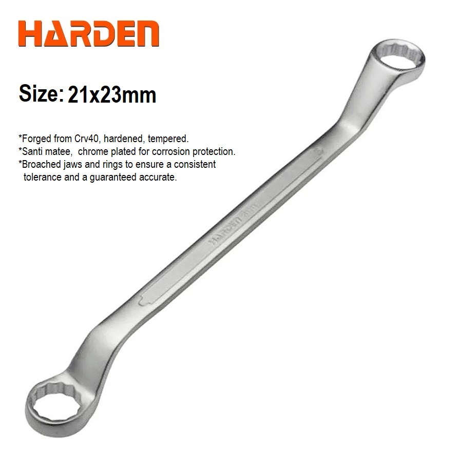 HARDEN Double Ring Spanner - 1Pcs ( 6x7 | 8x9 | 14x15 | 16x17 | 18x19 | 20x22 | 21x23 | 24x27 | 25x28 | 30x32mm ); 541306_img_12