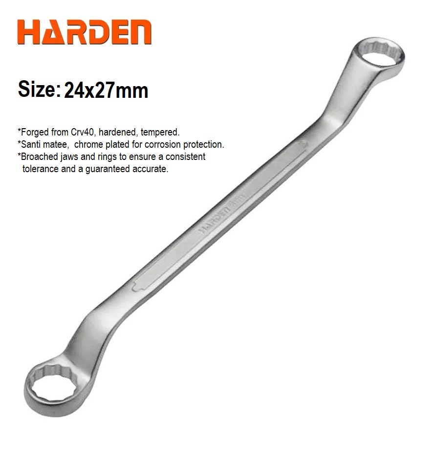 HARDEN Double Ring Spanner - 1Pcs ( 6x7 | 8x9 | 14x15 | 16x17 | 18x19 | 20x22 | 21x23 | 24x27 | 25x28 | 30x32mm ); 541306_img_13