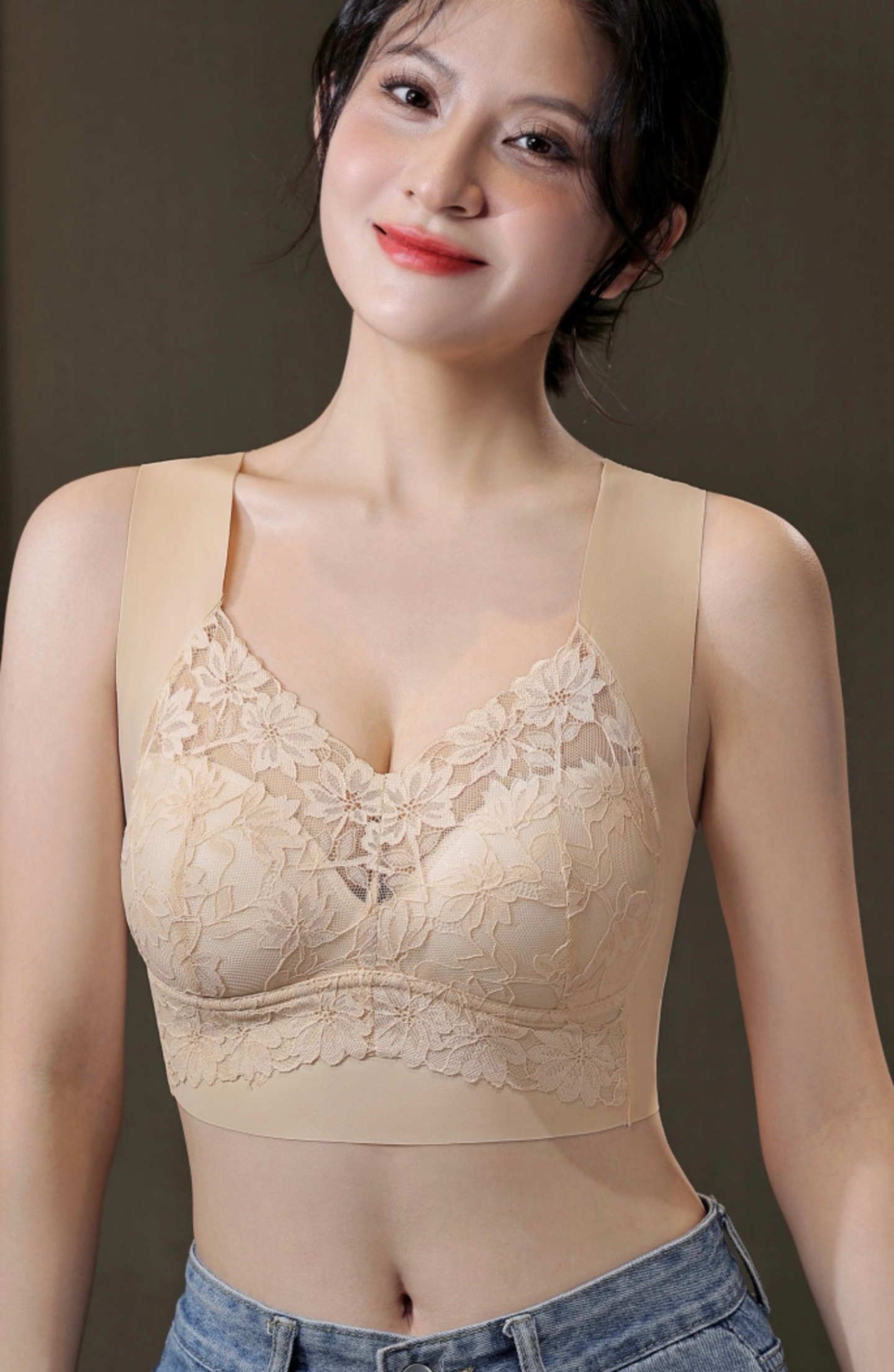 Seamless Bra with Beautiful Back for Girls Fixed Without Steel Ring One Piece Wrapped Chest for Women Seamless Underwear_img_8