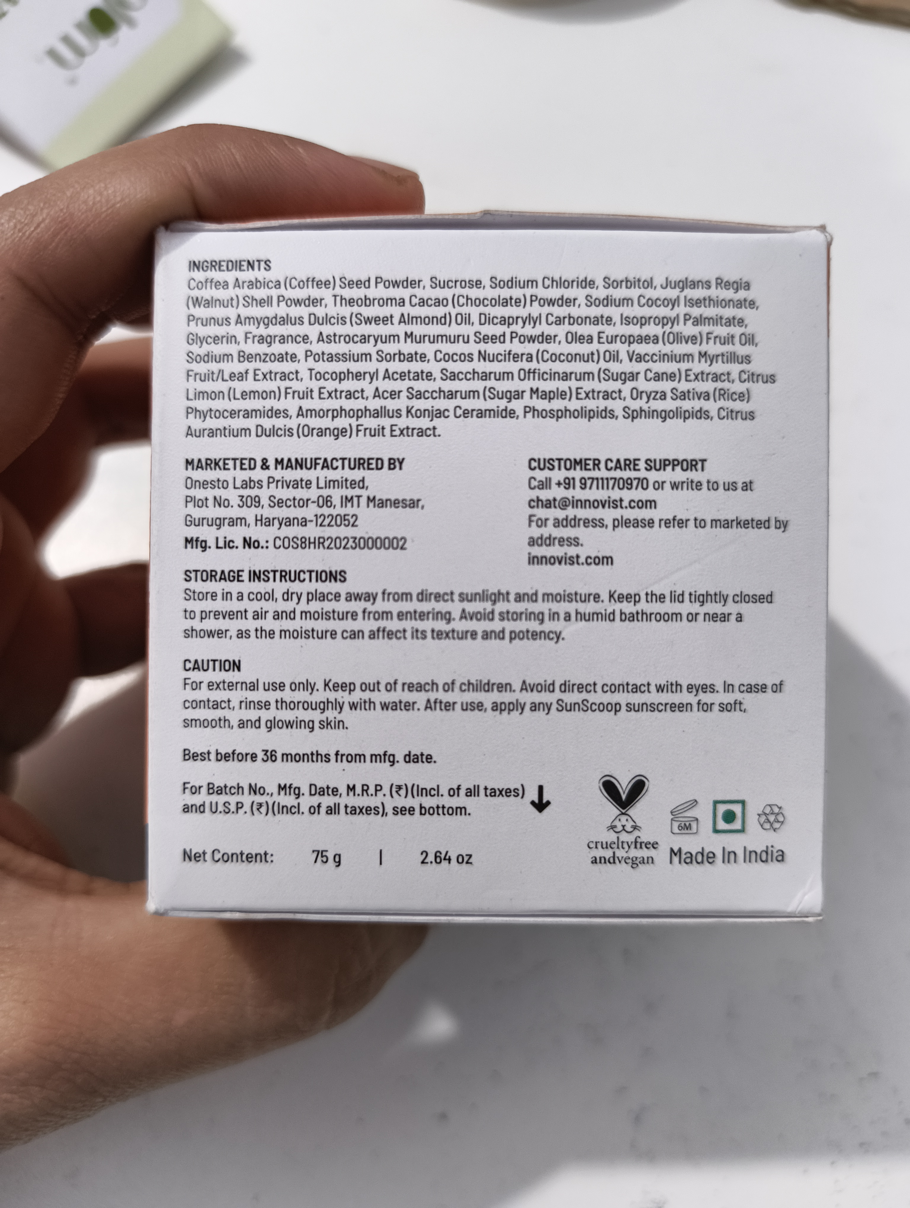 Chemist at Play Exfoliating Body Scrub - 75GM (Natural AHAs + Coffee + Brown Sugar + Ceramides)_img_2