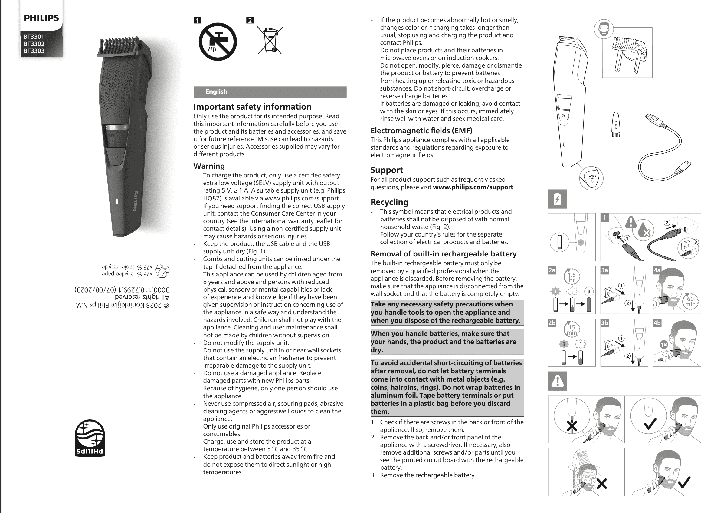 Philips BT3302/15 Beard Trimmer Series 3000 for Men_img_12