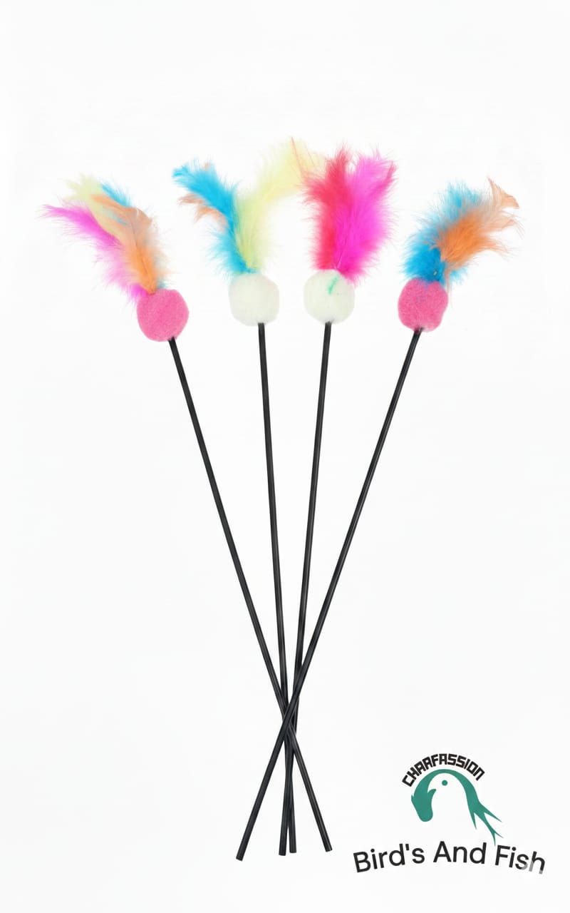 Cat Teaser Feather Toy Stick