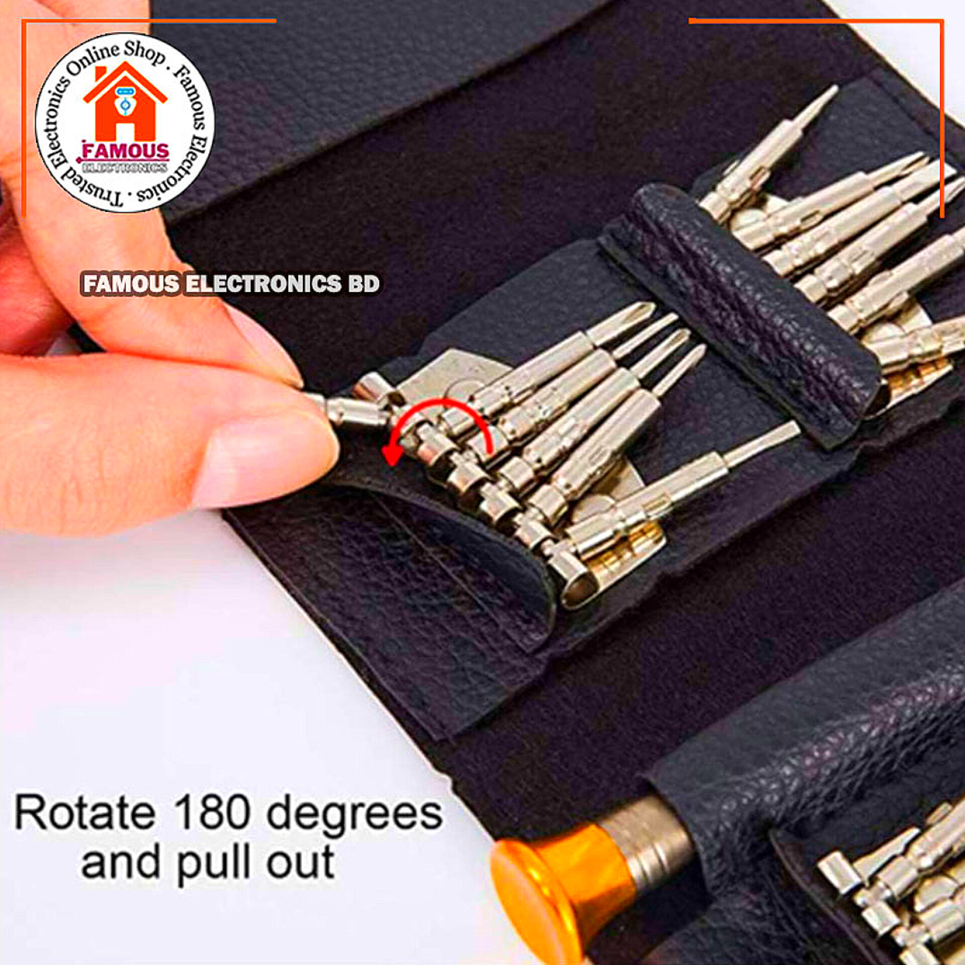 25 in 1 Precision Magnetic Screwdriver Set | Mini Repair Toolkit for Mobile, Laptop & Electronics | Multi Bit Repair Tools_img_6