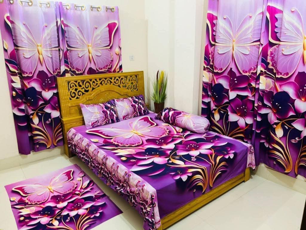 Water Proof China Premium 3D Design Bed Sheet King Size (7 ft/8 ft) ) (CHINA)_img_0