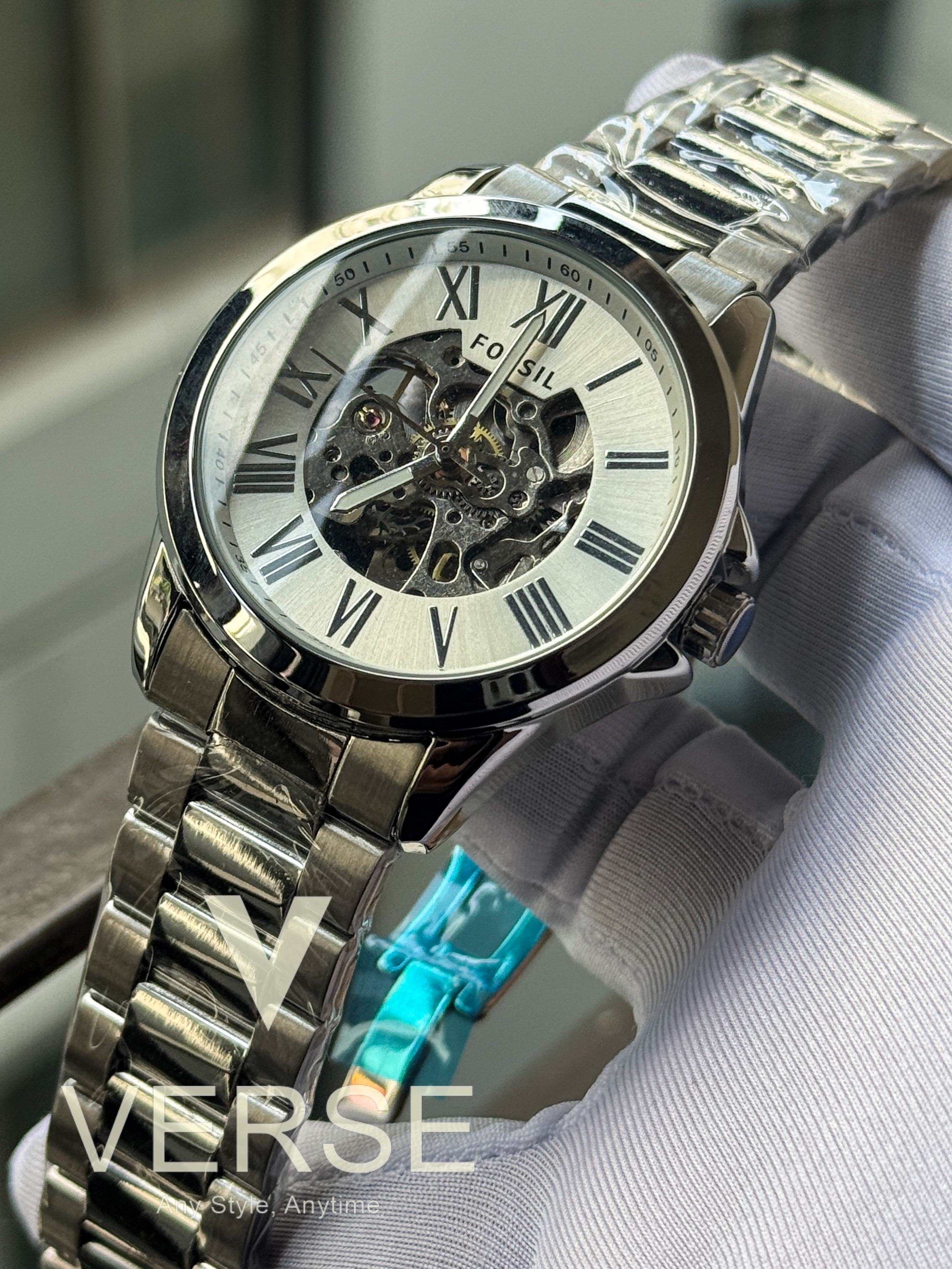 Fossil Automatic Chain White Dial AA