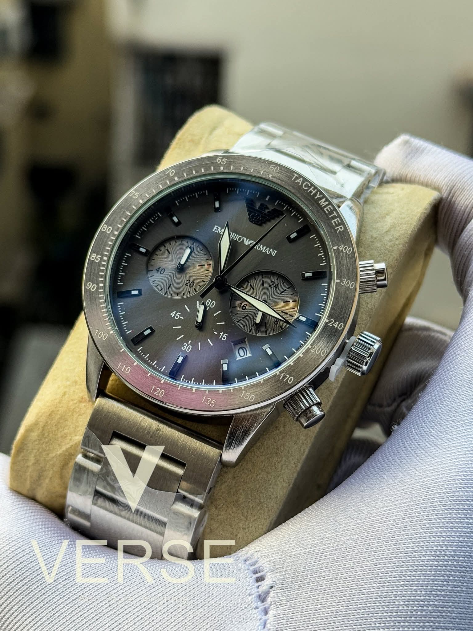 Armani ch matt silver grey dial