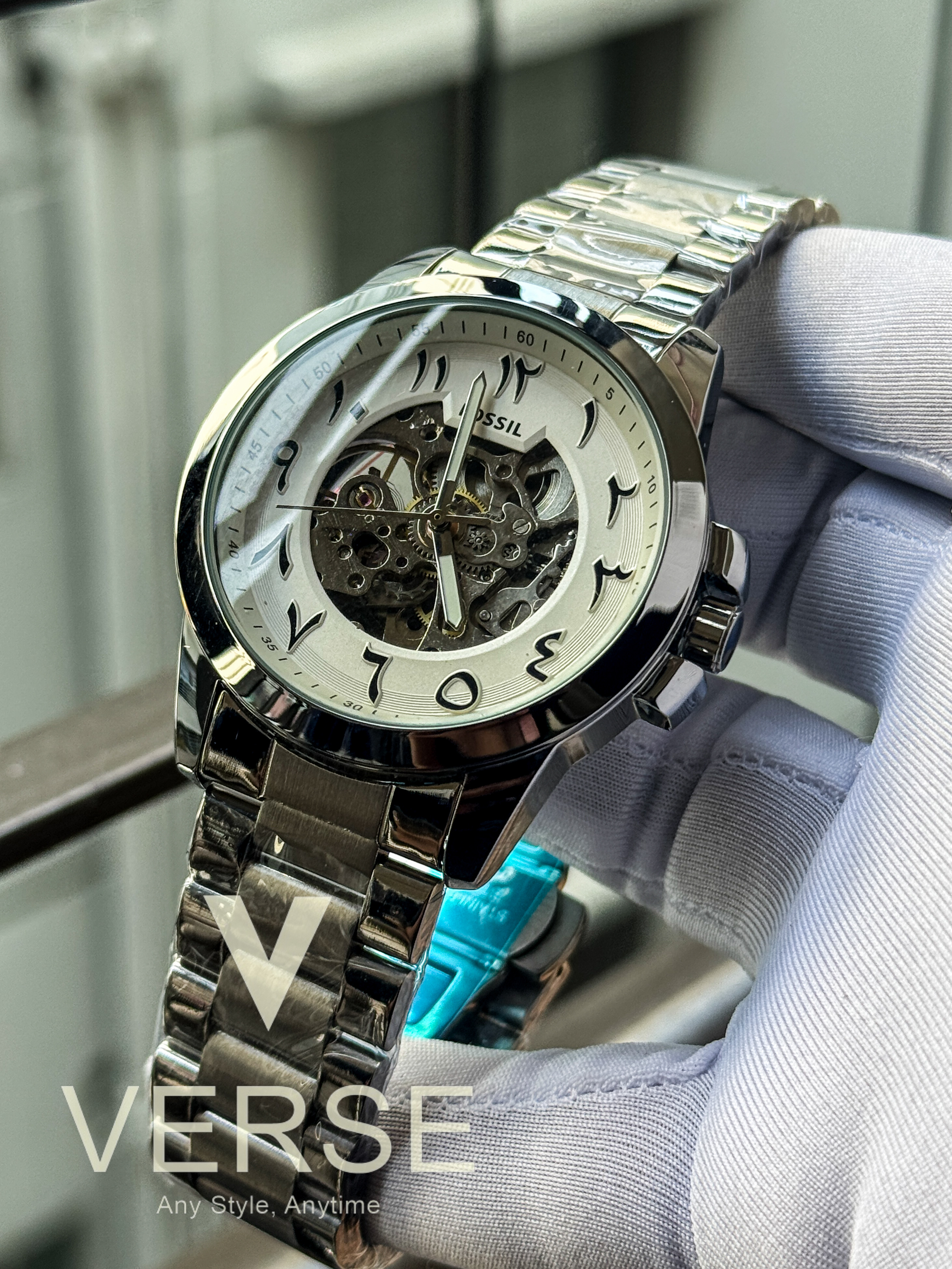 Fossil Automatic Chain white dial Arabic