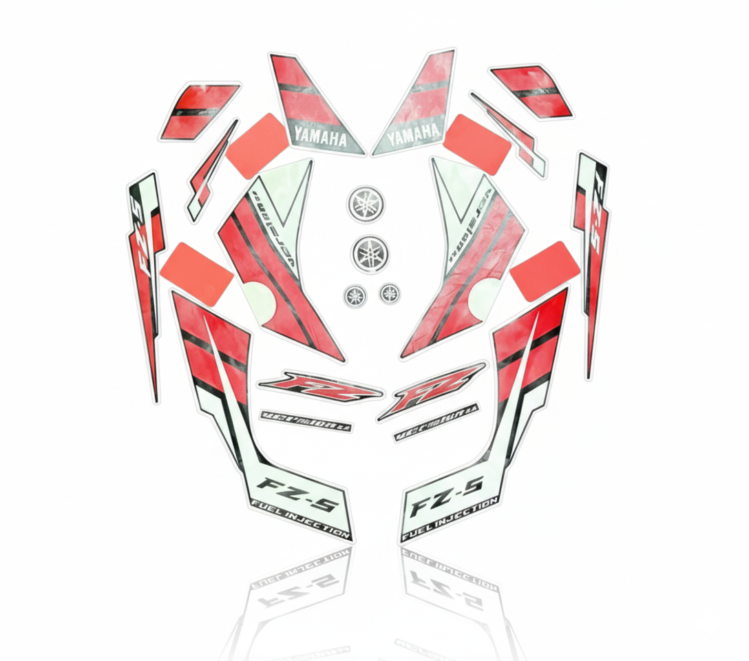 Full Set Sticker for Yamaha FZS V2 (Dark Night-New Model) bike. (Part Number 833M)_img_0