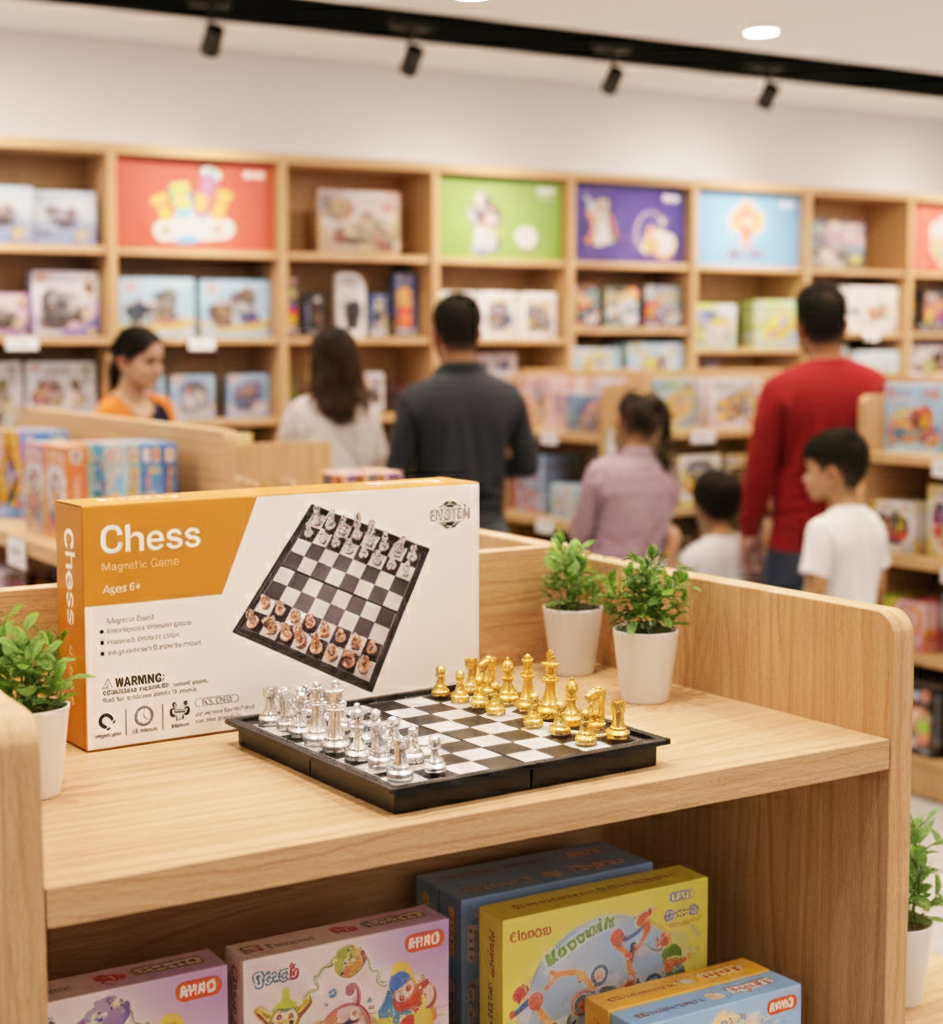 Magnetic Chess- Golden & Silver Guti - Image 1