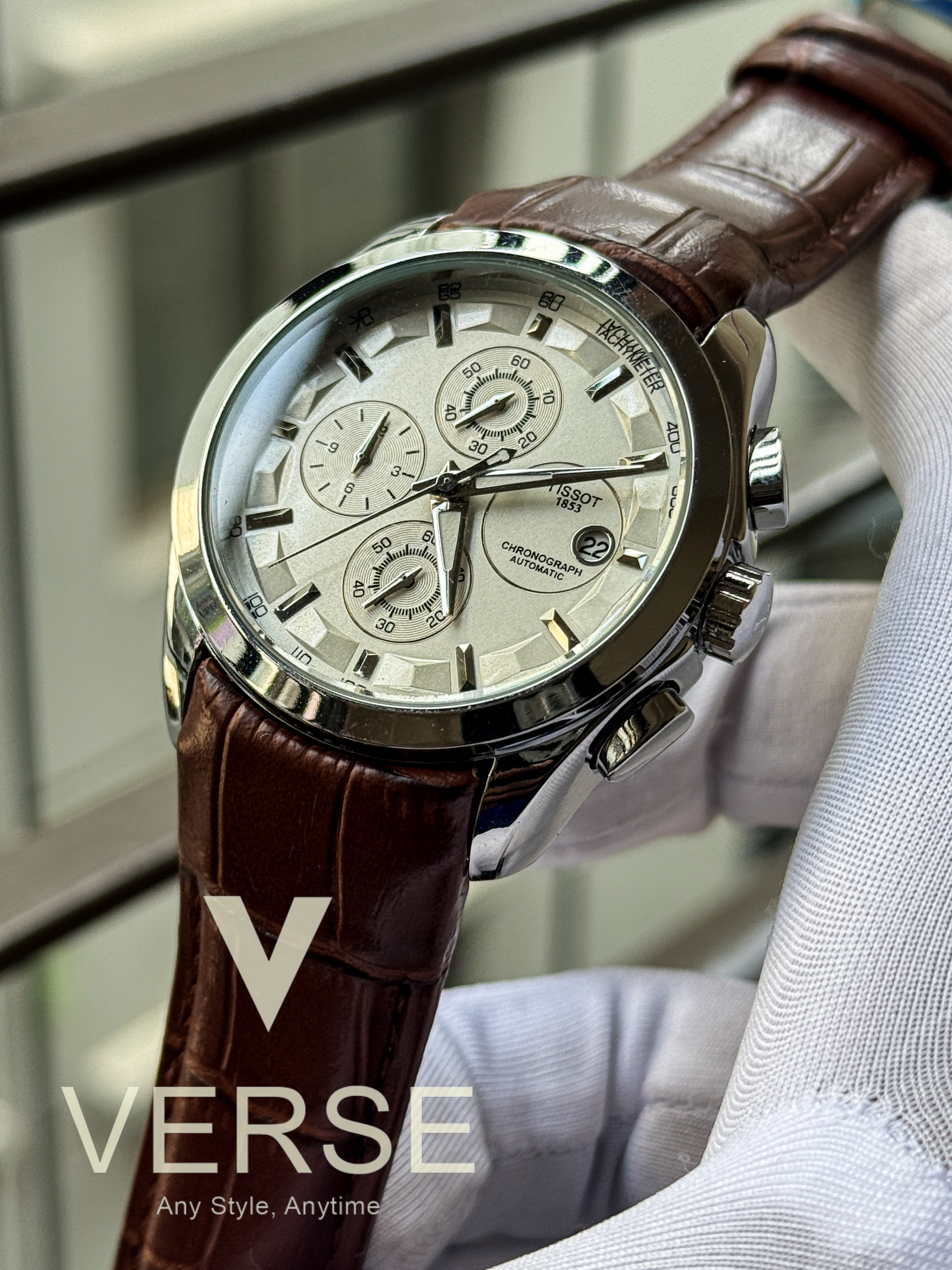 Tissot Couturier silver brown AA