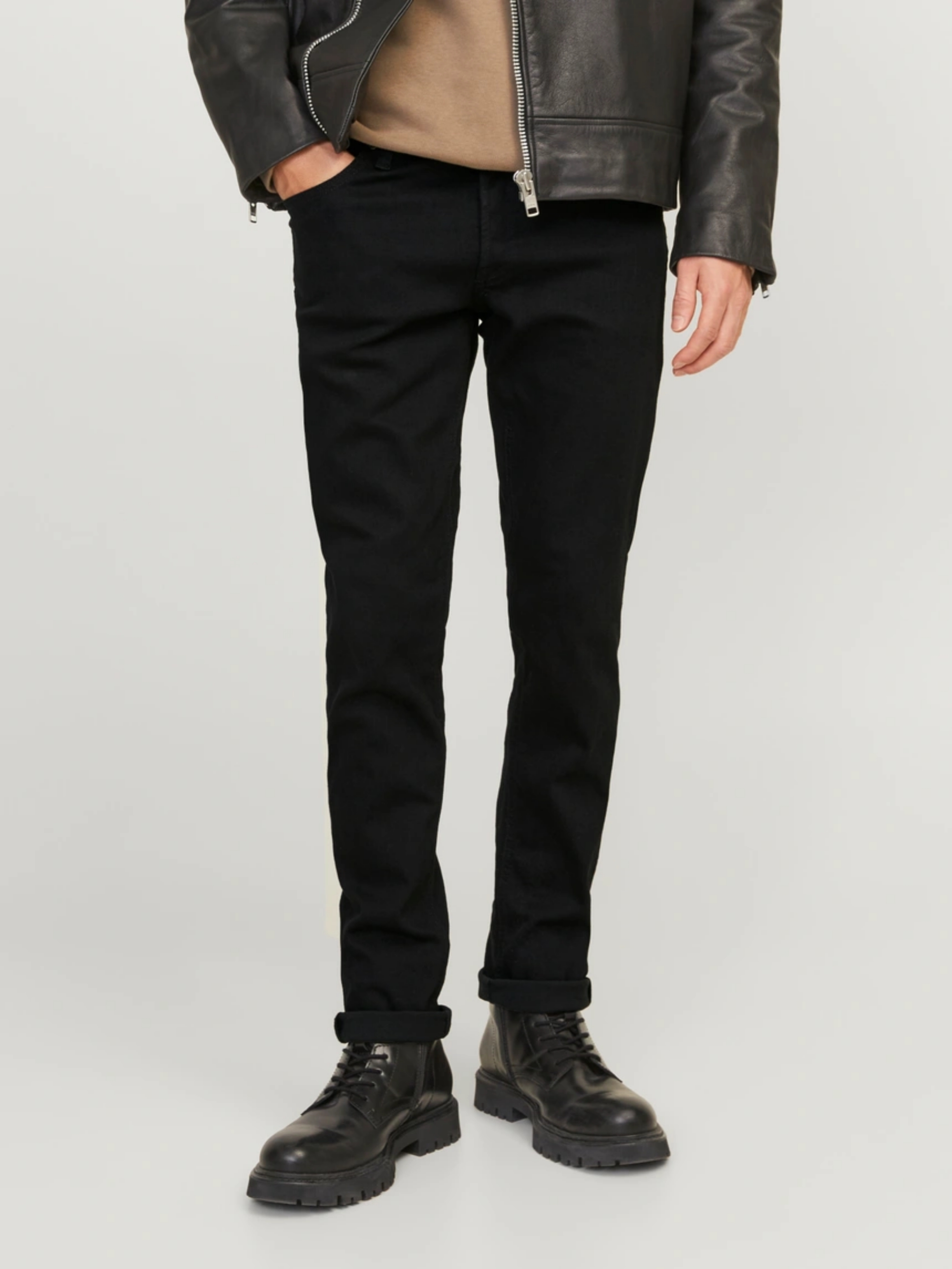 𝗝𝗮𝗰𝗸 & 𝗝𝗼𝗻𝗲𝘀 Original Slim Fit Low Rise Black Jeans_img_1
