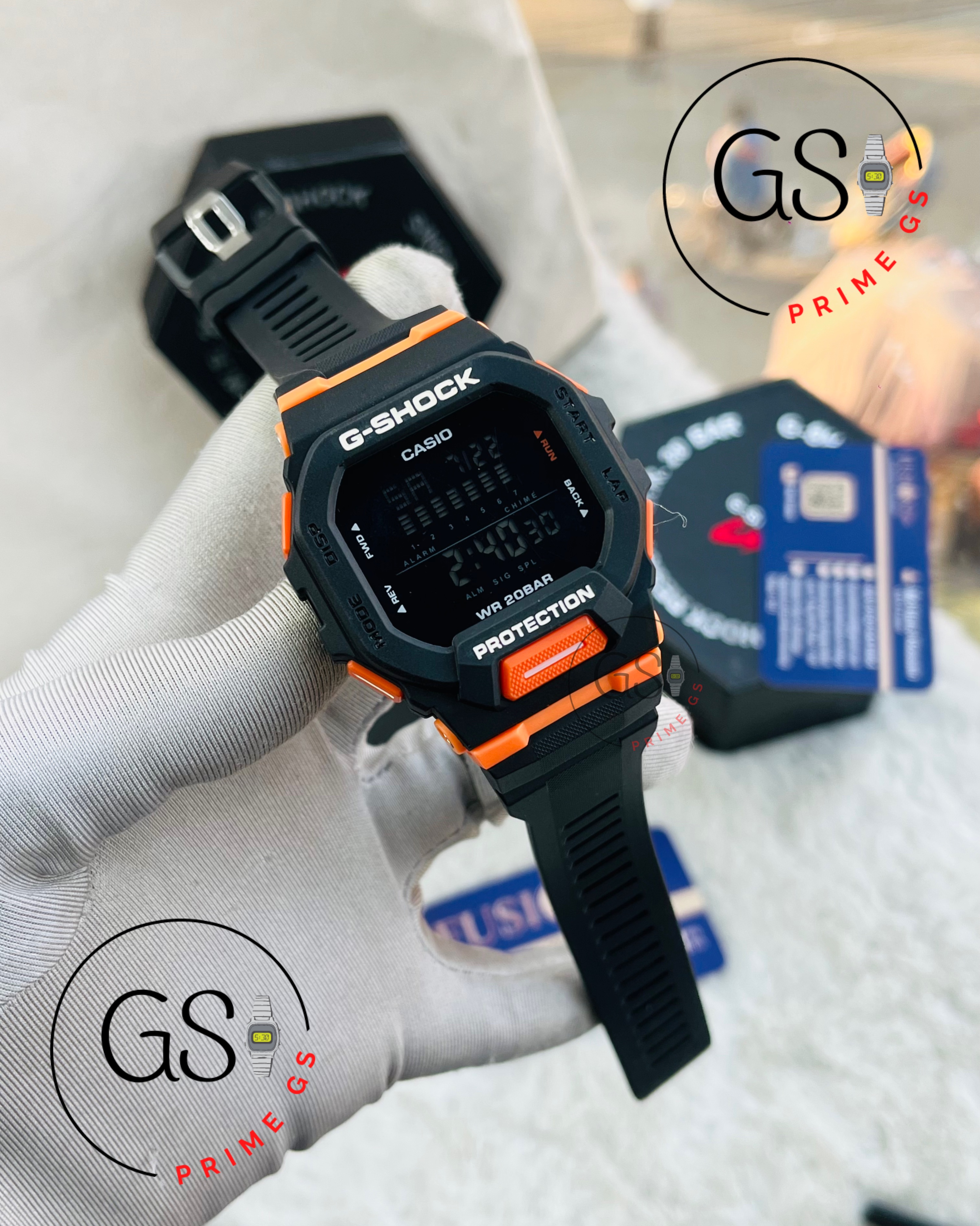 G-Shock Digital Square Orange AA Grade Gshock Watch