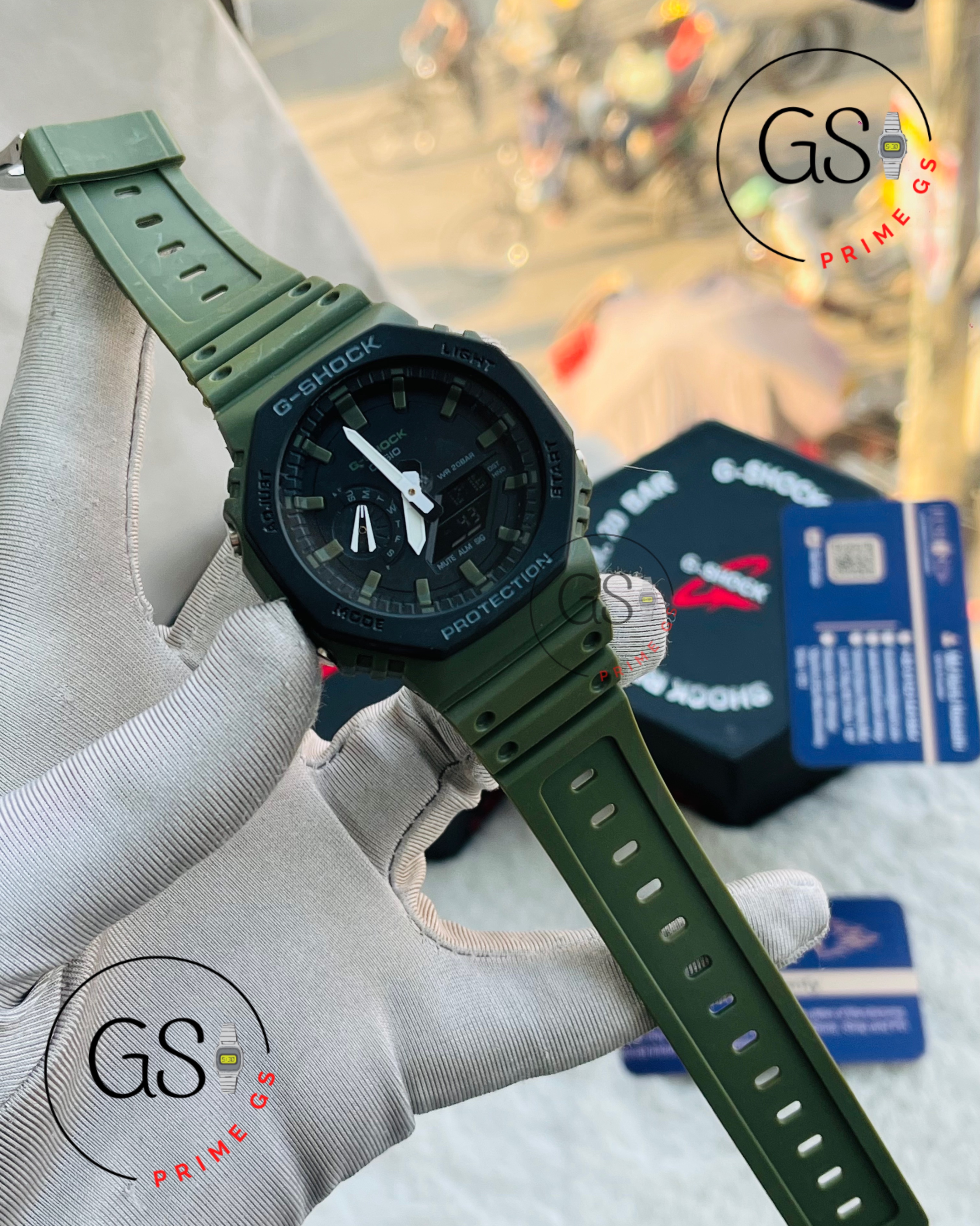 G-Shock Green 2100 AA Grade Gshock Watch