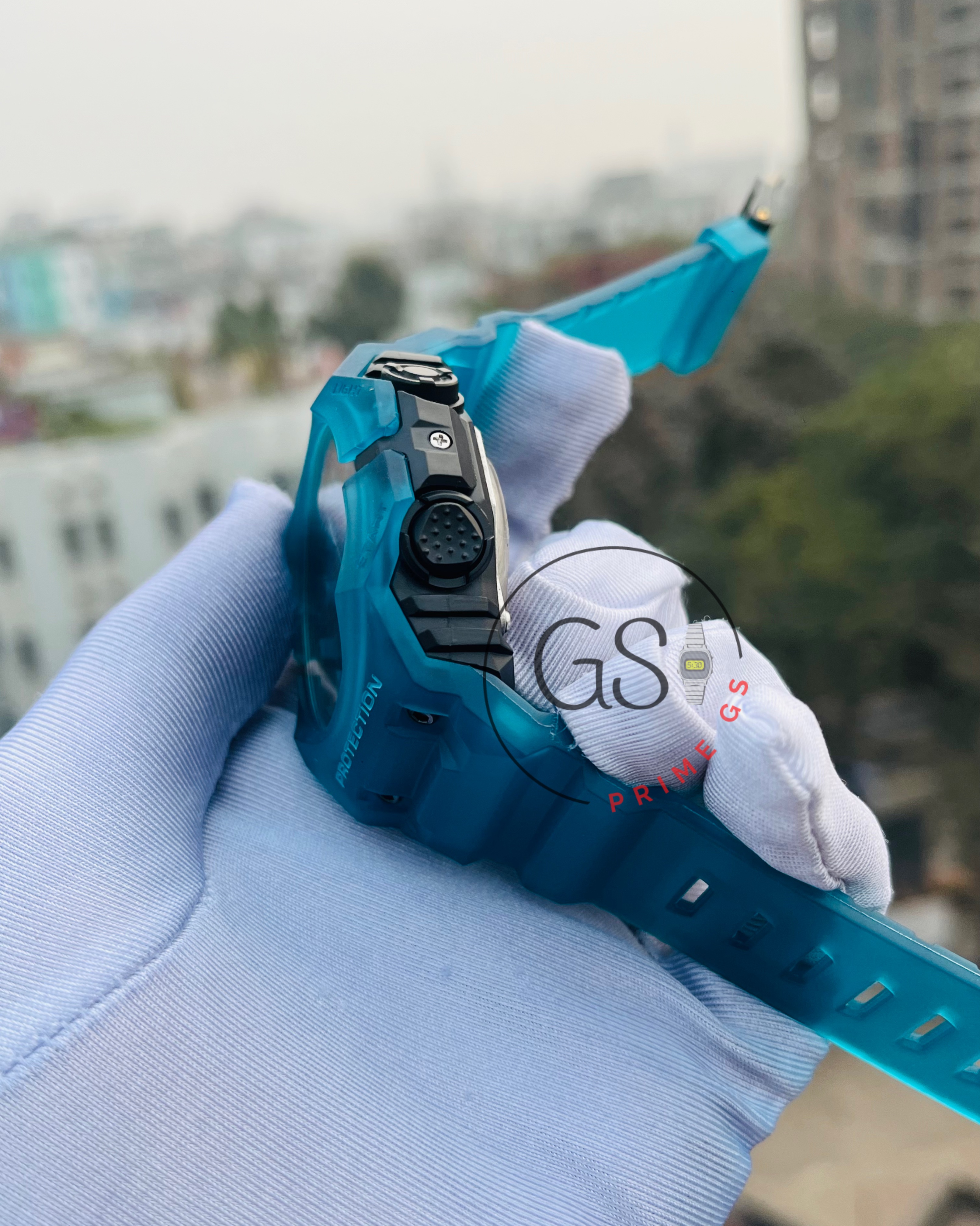 G-Shock Turquoise Blue Tripple Timer 48 mm AA Grade GShock Watch_img_2