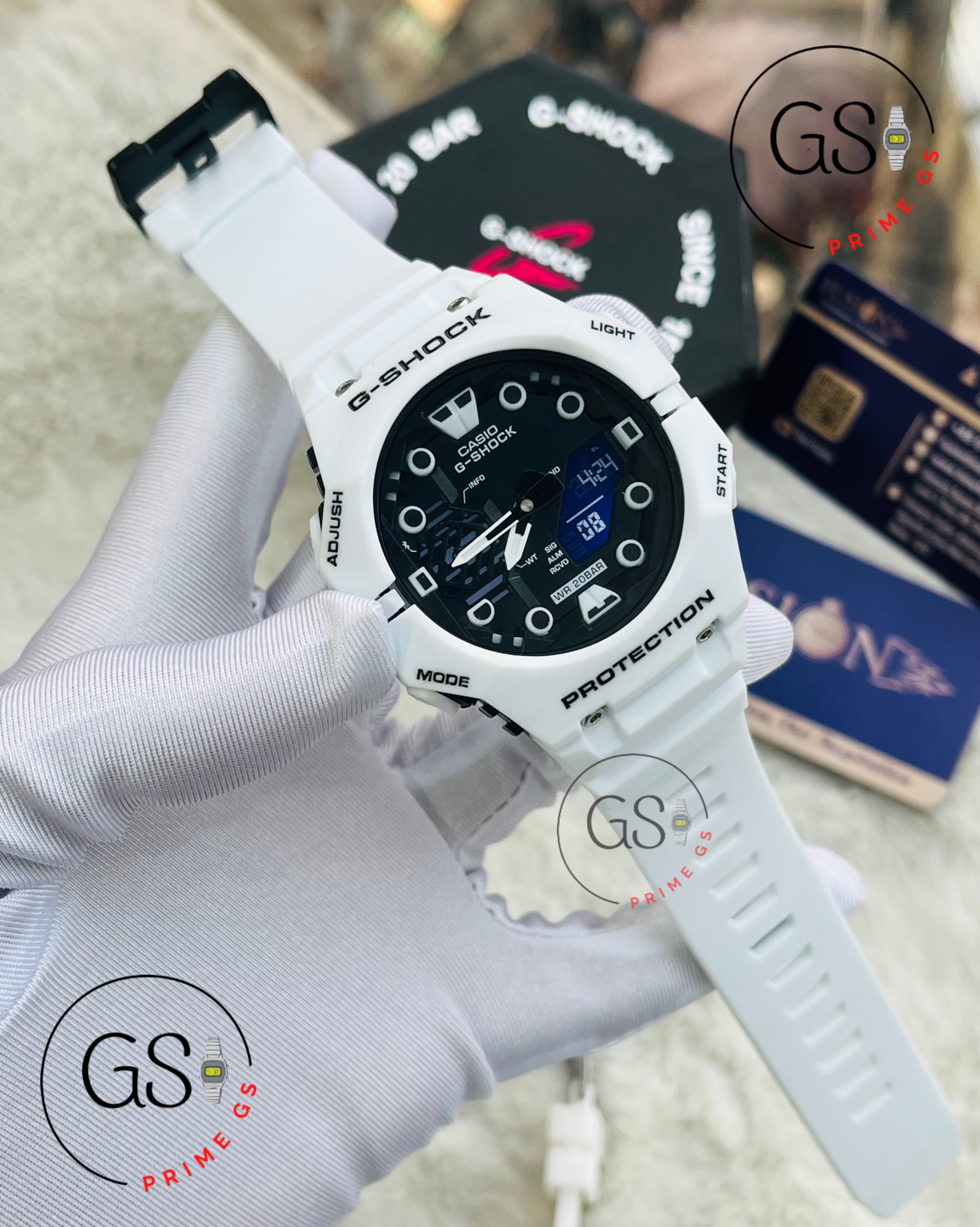 G-Shock White Tripple Timer 48 mm AA Grade GShock Watch