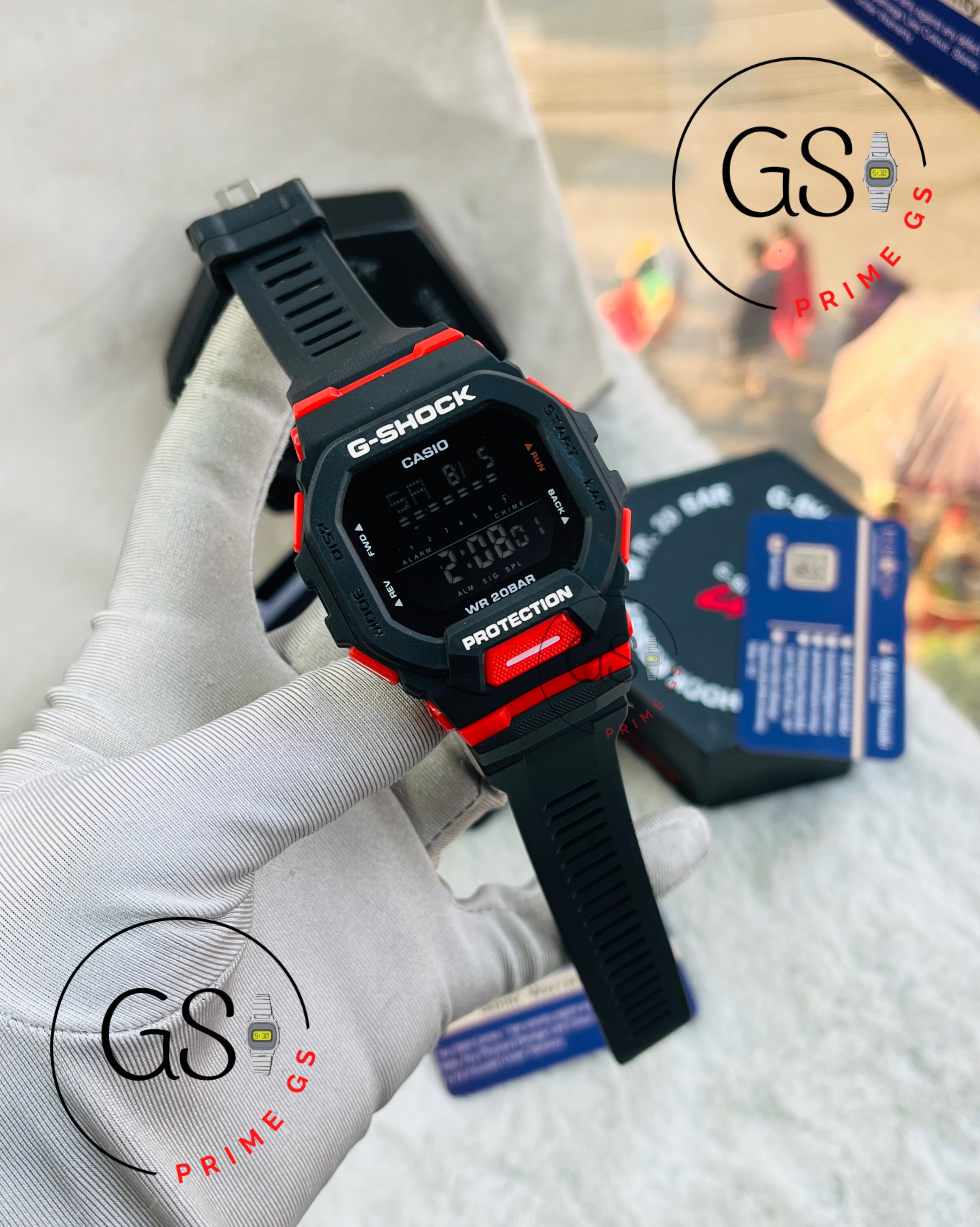 G-Shock Digital Square Red AA Grade GShock Watch
