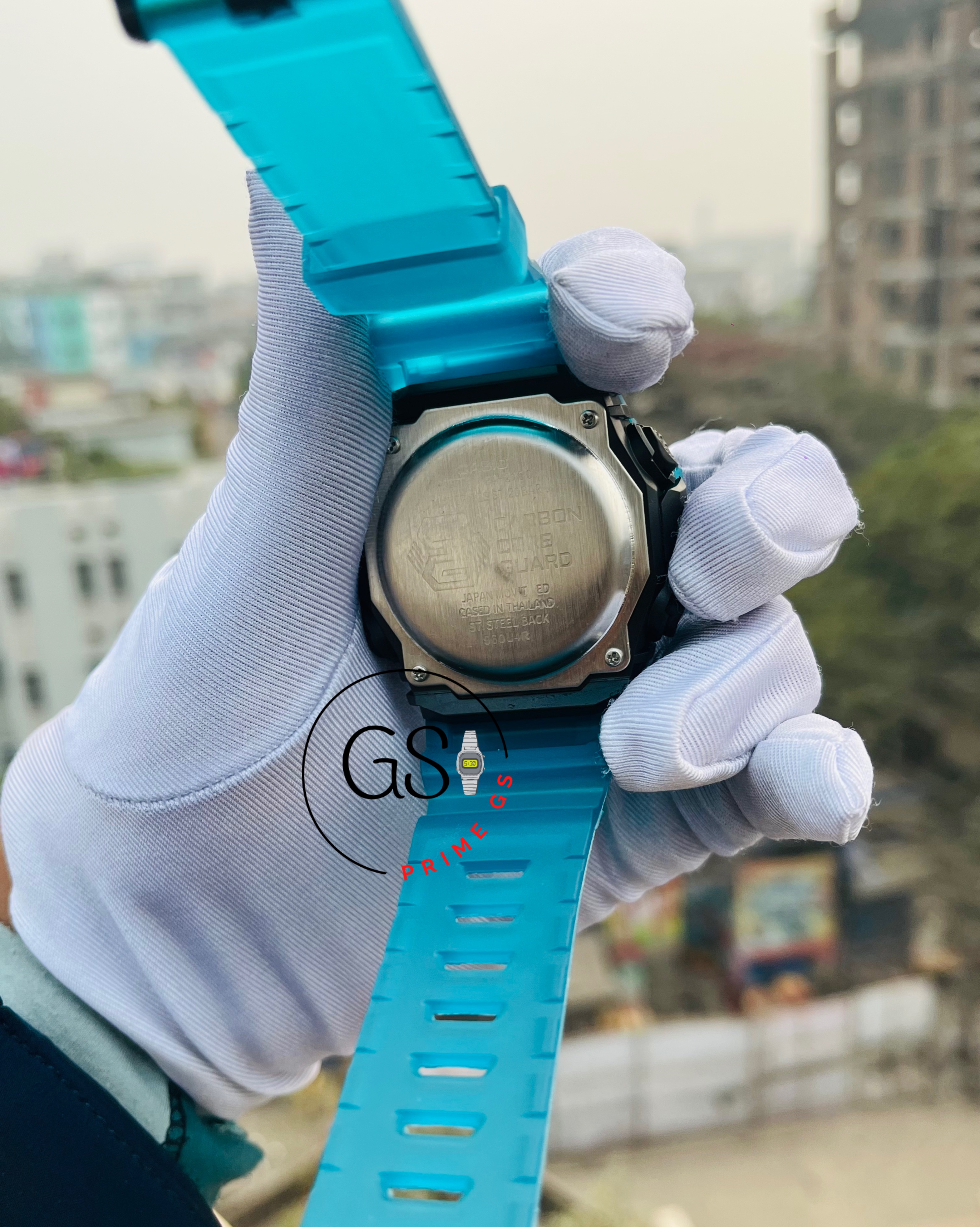 G-Shock Turquoise Blue Tripple Timer 48 mm AA Grade GShock Watch_img_3