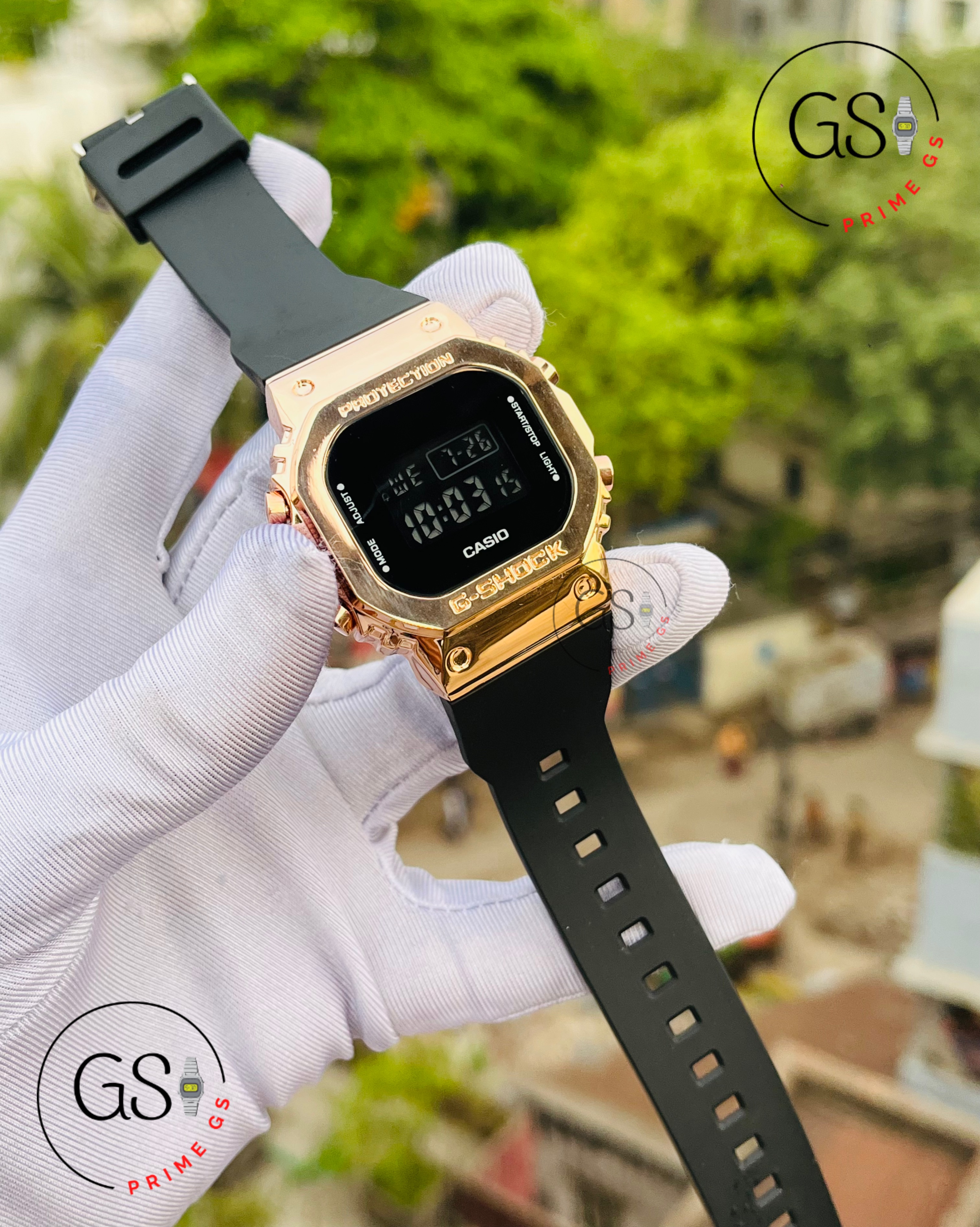 G-Shock Rose Gold Digital Square AA Grade GShock Watch