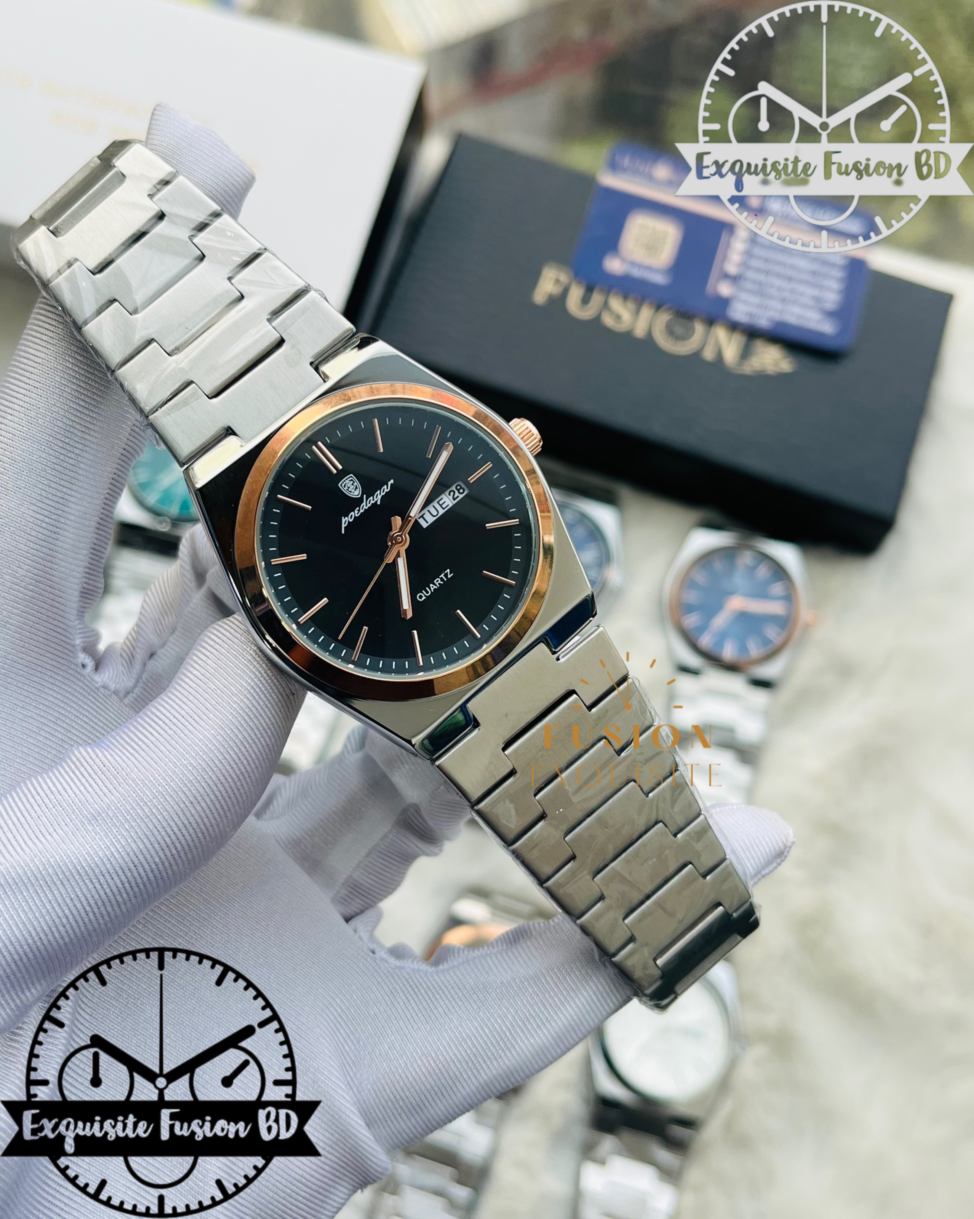 Poedagar Black Rose Gold Original 930B Watch