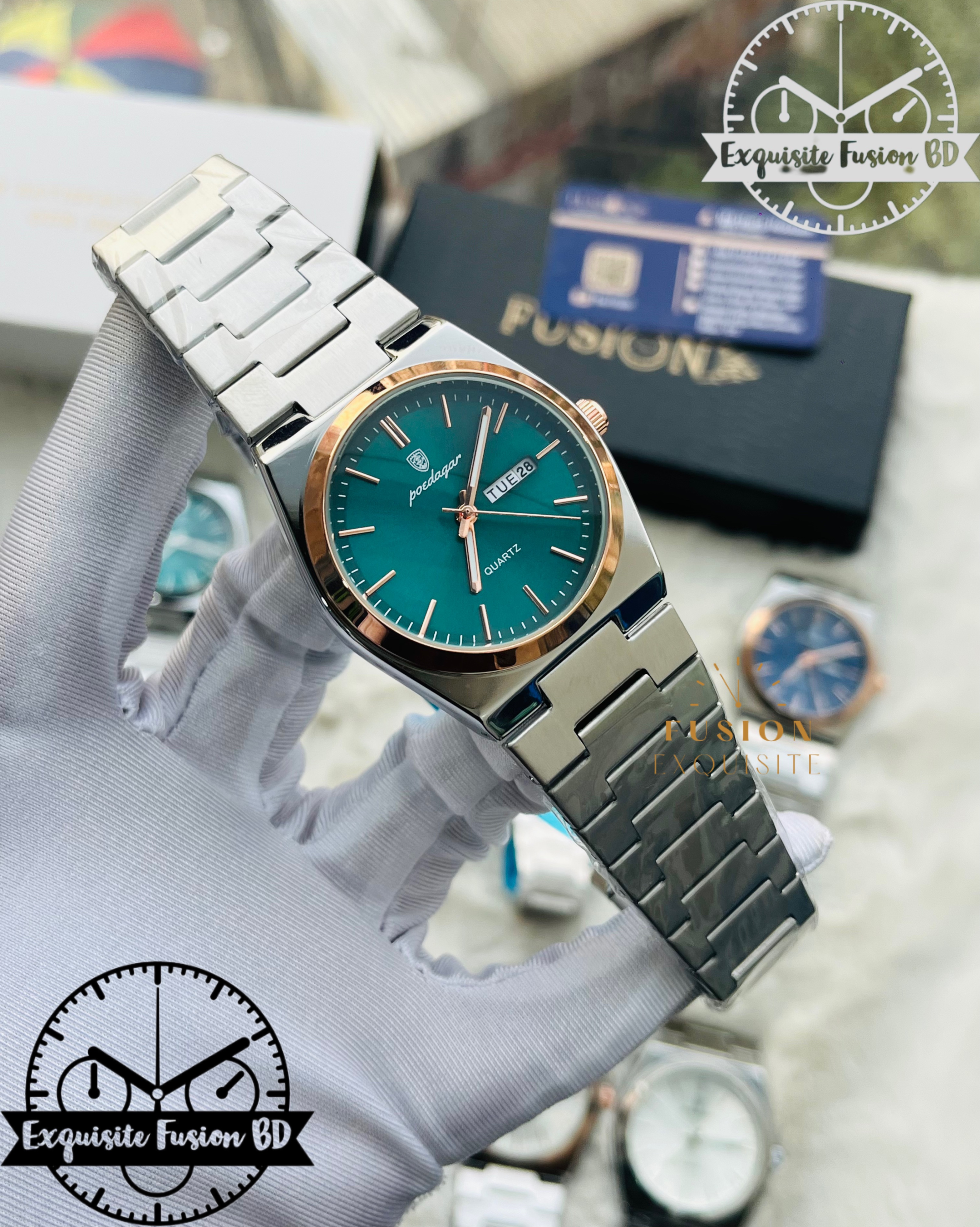 Poedagar Green Rose Gold Original 930B Watch