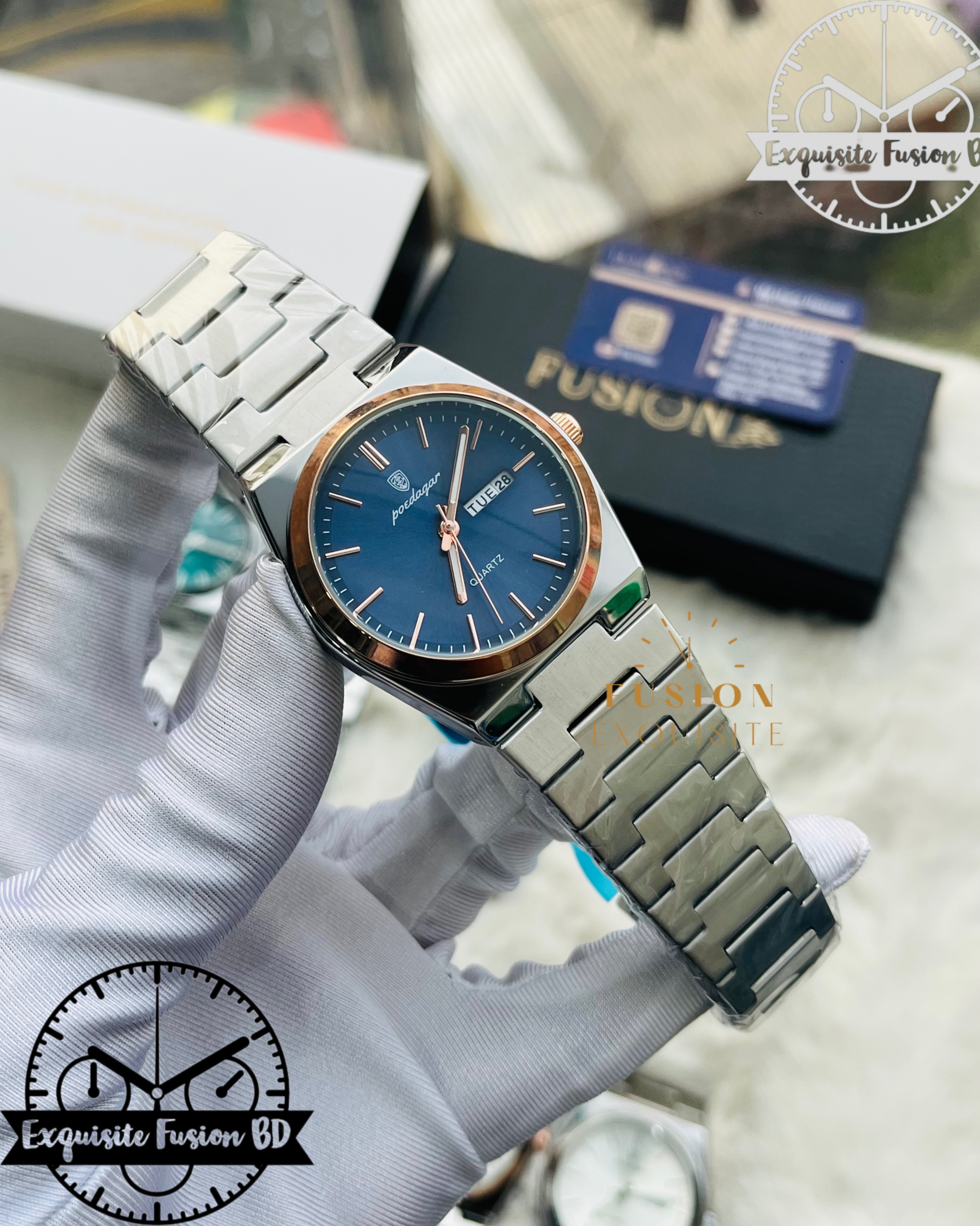 Poedagar Blue Rose Gold Original 930B Watch