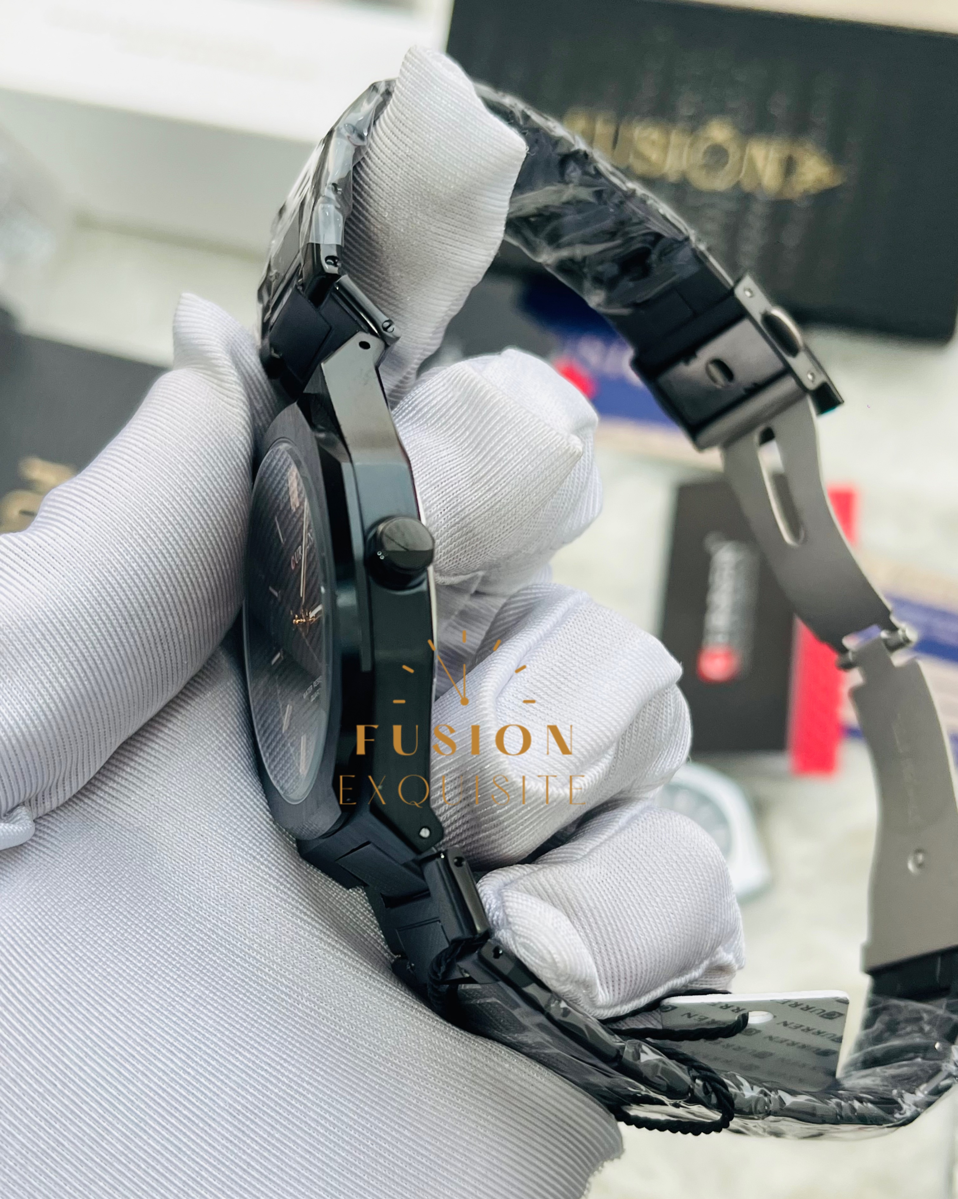 Curren 8456 Full Black Formal Original Watch_img_1