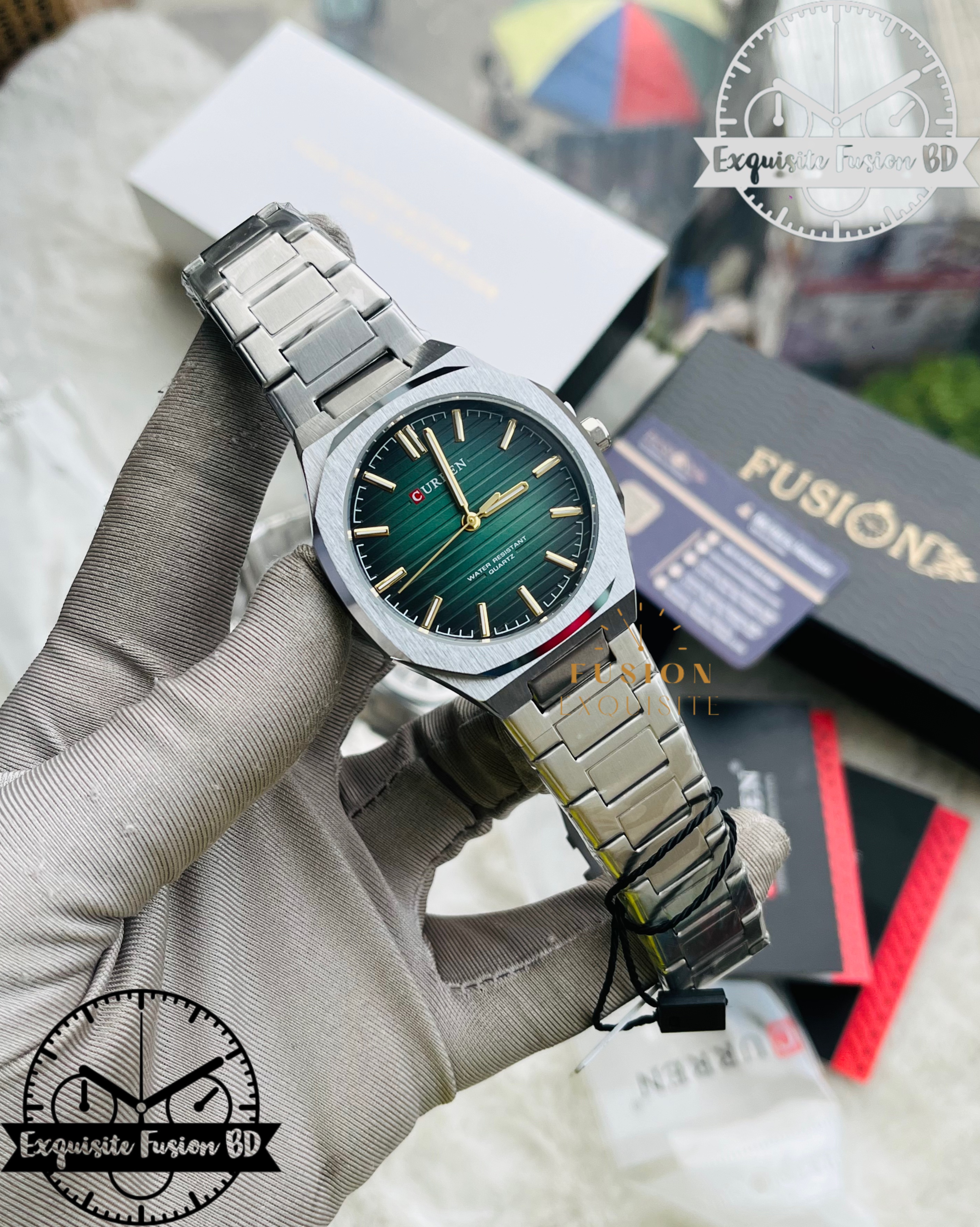 Curren 8456 Green Formal Original Watch