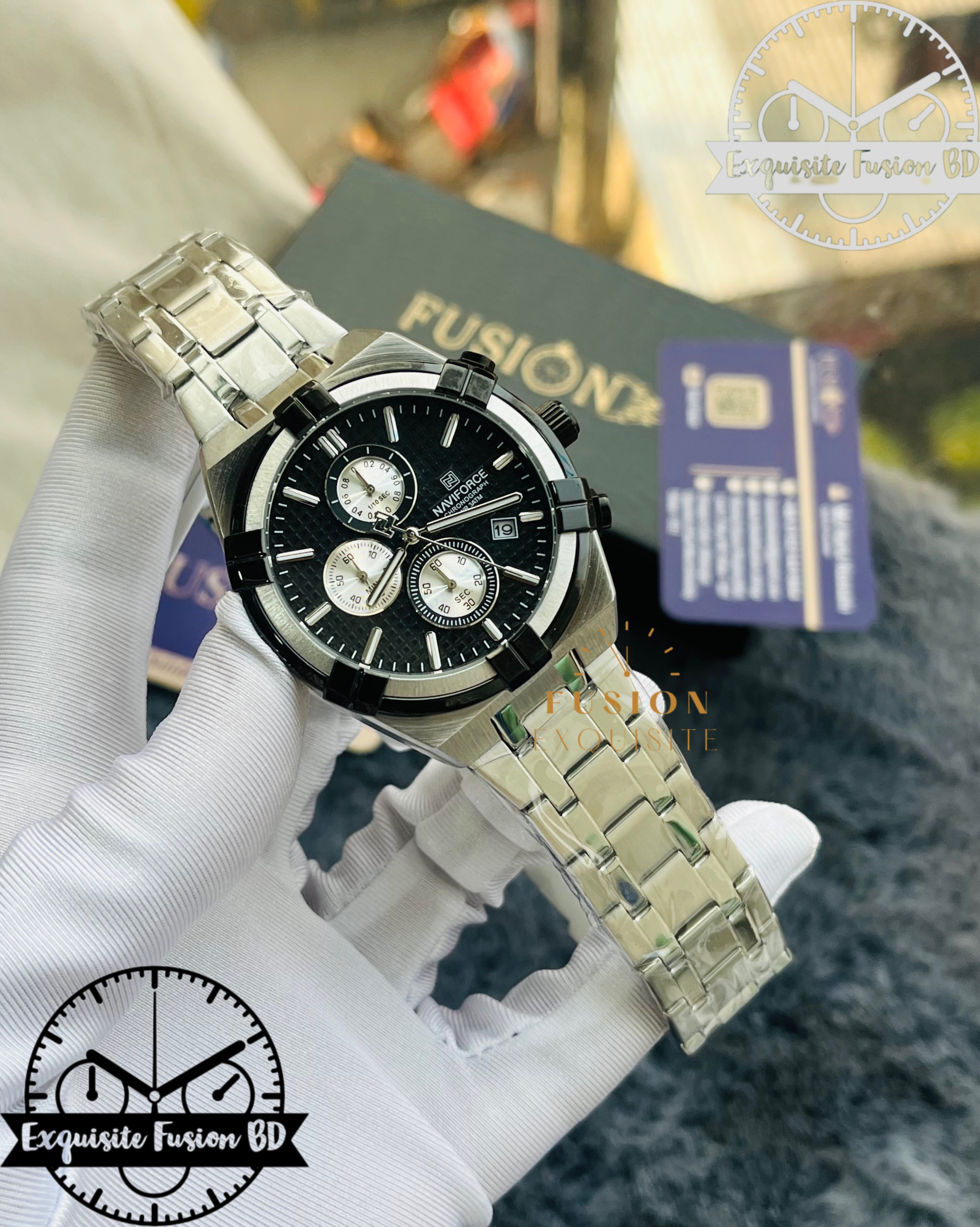 Naviforce Black 8042 Chronograph Original Watch