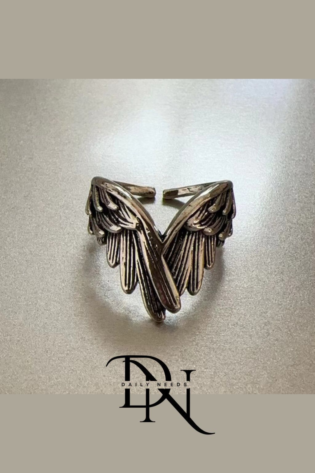 New Ancient Silver Wings Ring – Vintage Angel Design