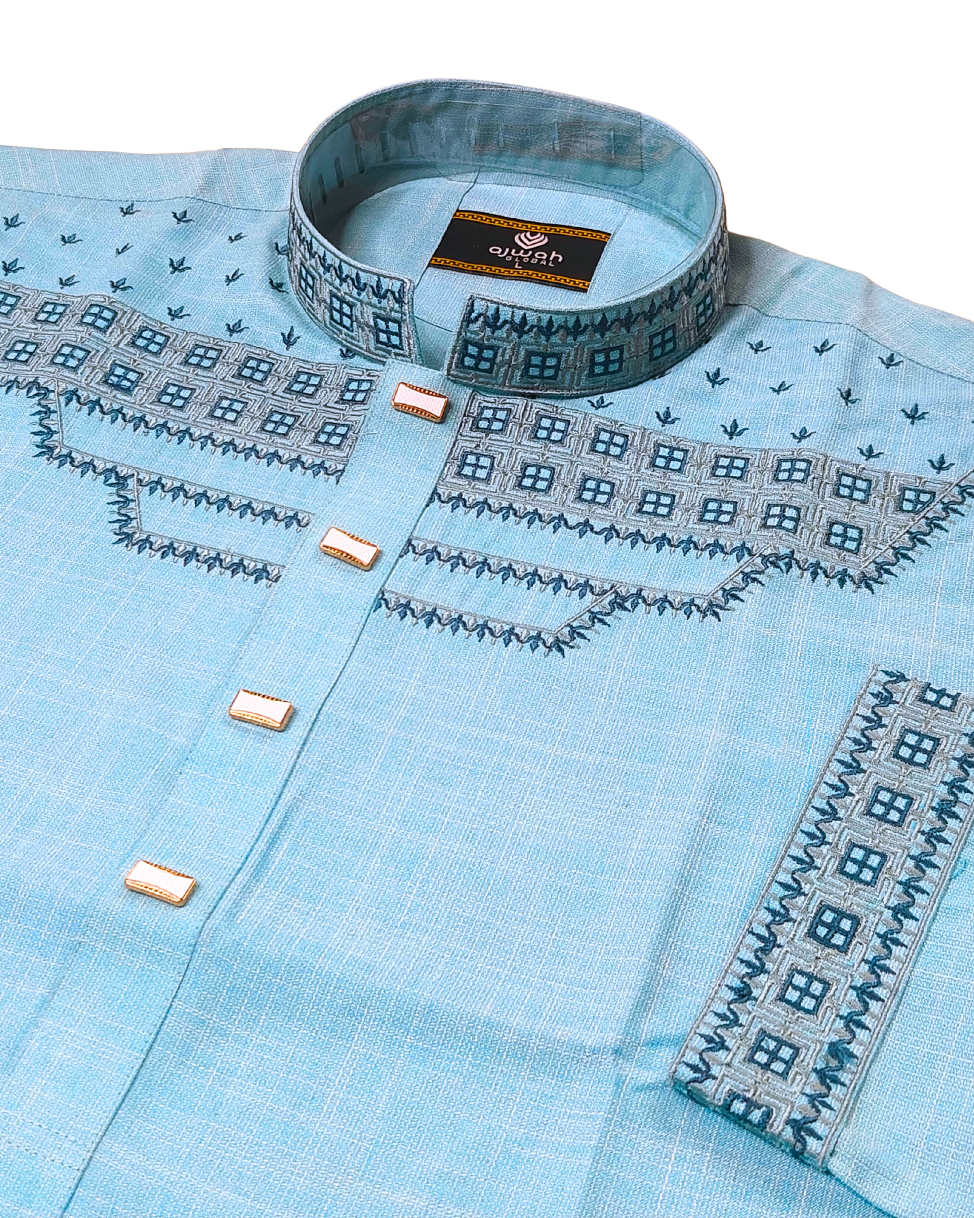 Classic Sky Threadwork Panjabi_img_1