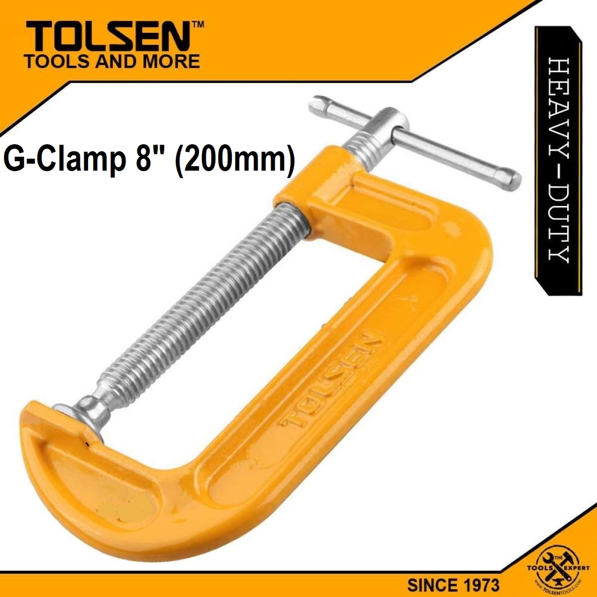 TOLSEN G Clamp (3" | 4" | 6" | 8") Powder Coated Bar,  Heavy Duty_img_1