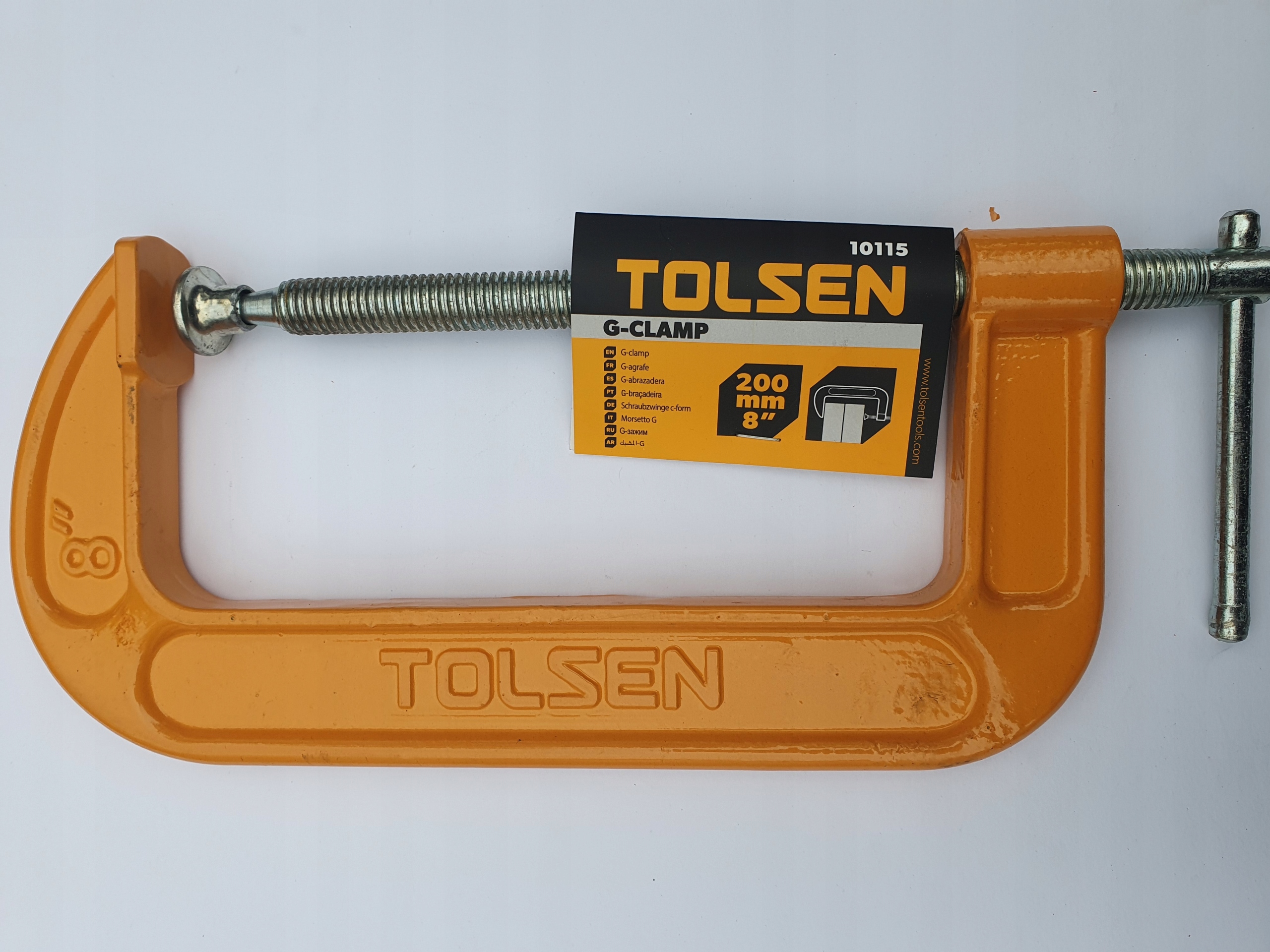 TOLSEN G Clamp (3" | 4" | 6" | 8") Powder Coated Bar,  Heavy Duty_img_2