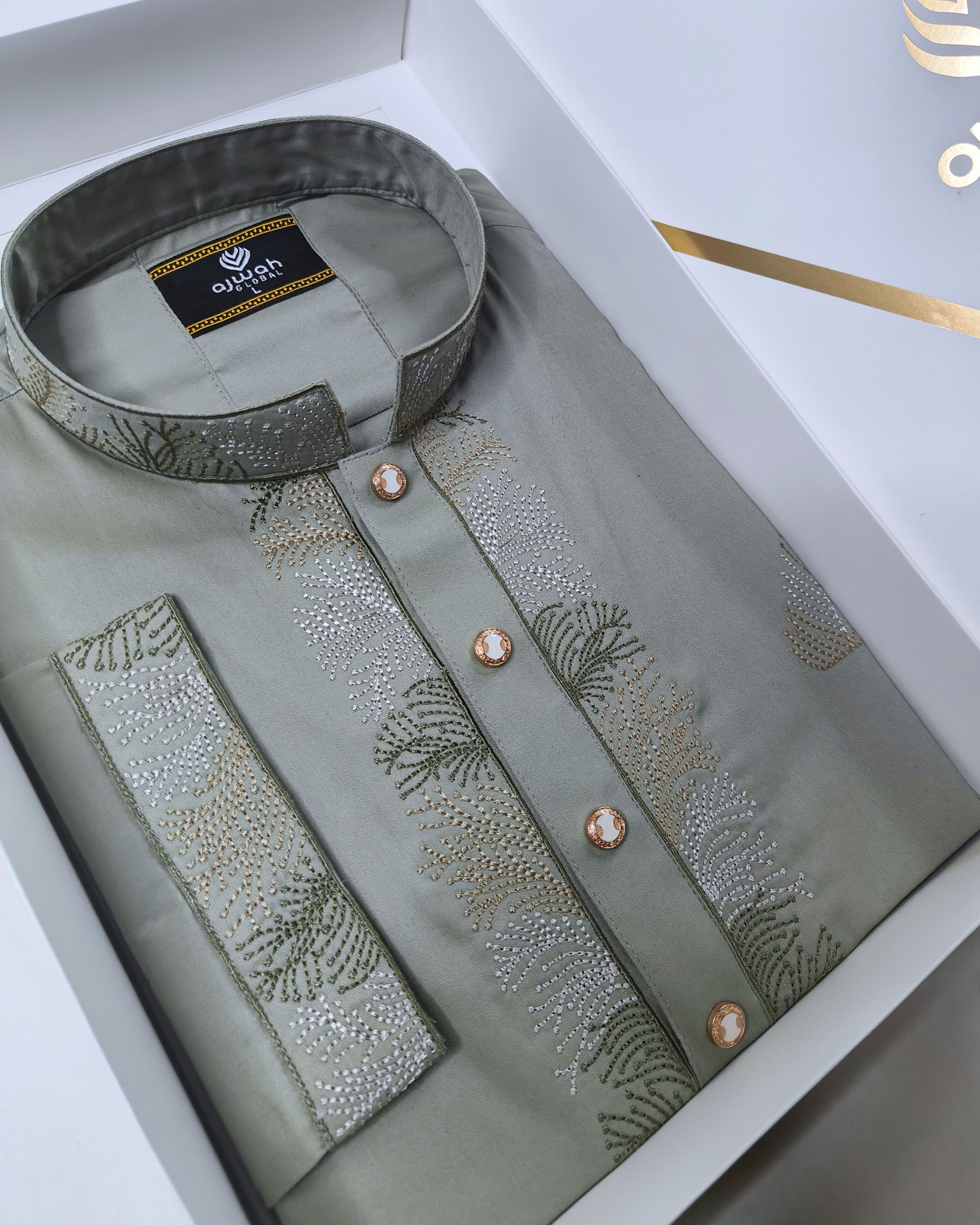 Pastel Dusk Embroidery Panjabi -A3L102_img_3