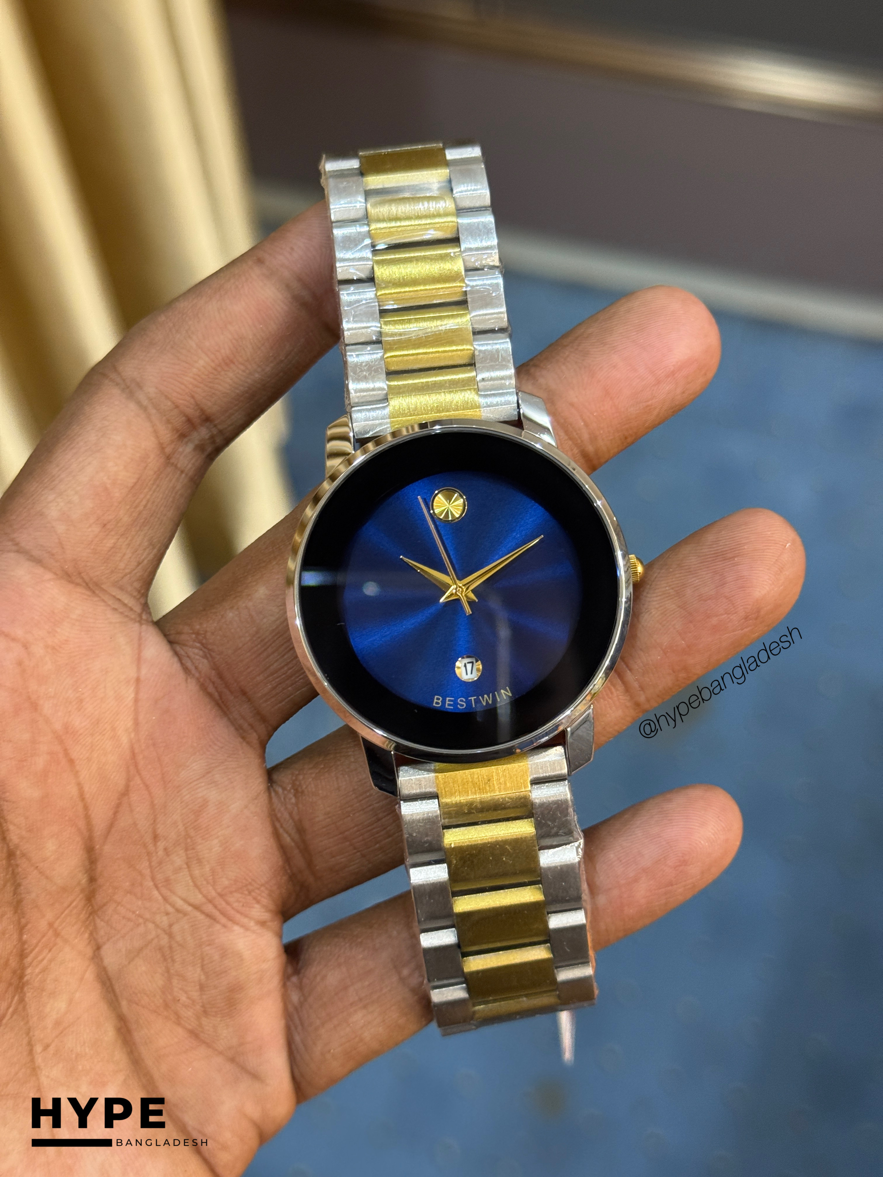 Bestwin BW163 Stainless Steel Watch (Blue Dial)_img_1