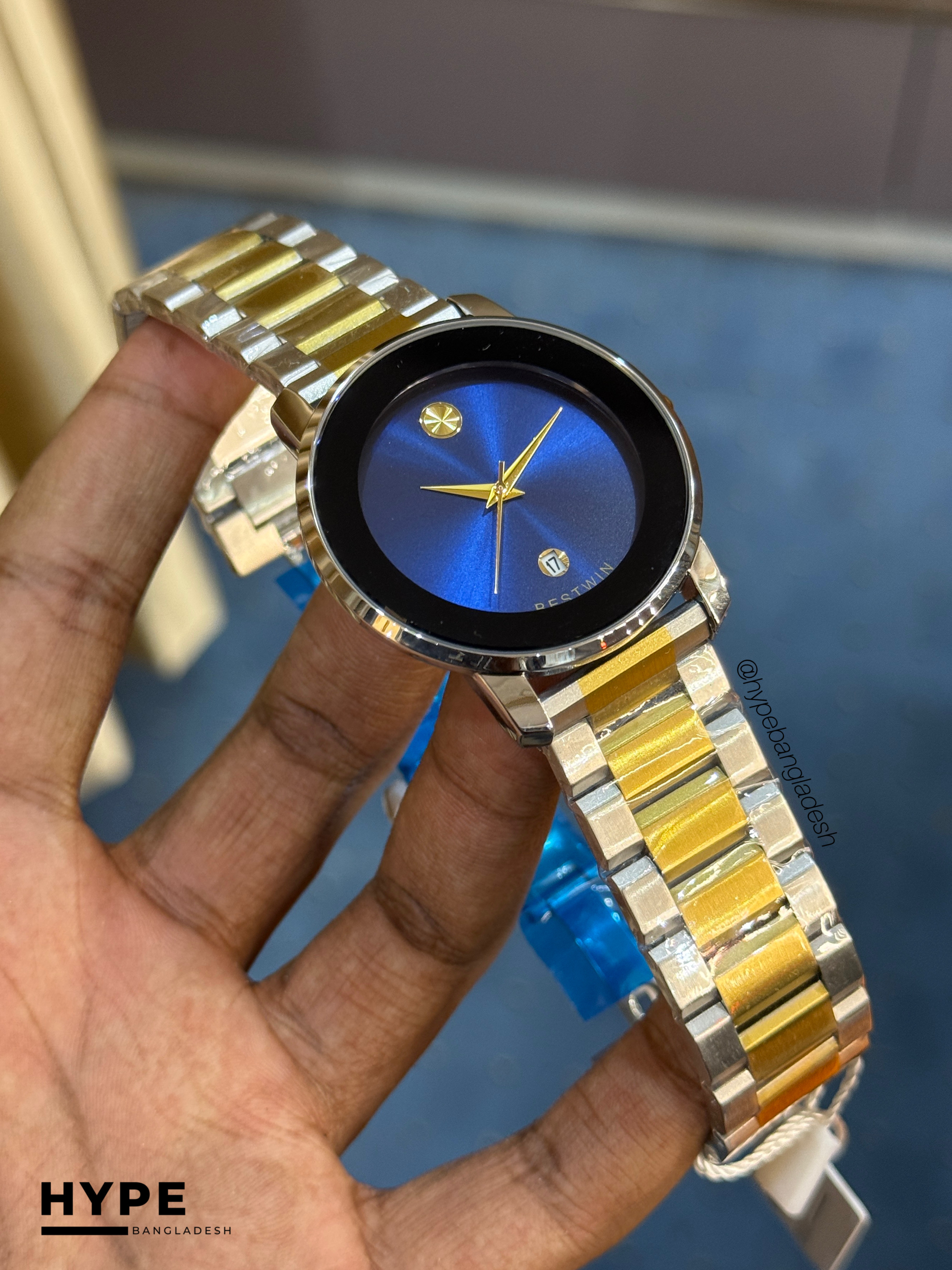 Bestwin BW163 Stainless Steel Watch (Blue Dial)_img_2