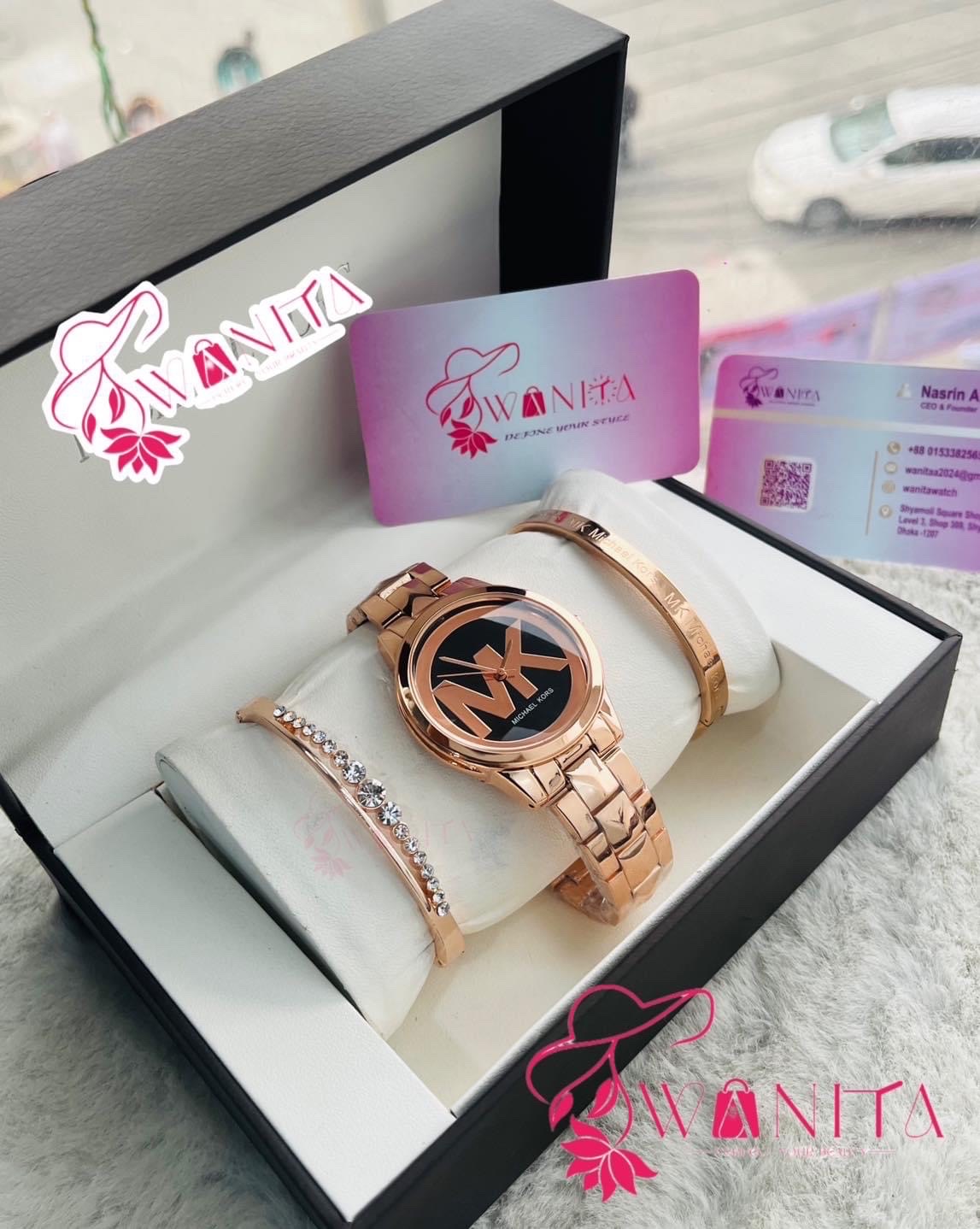 Ladies MK Rosegold Set Box Watches