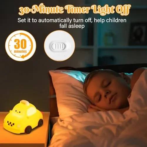 Soft Silicone Touch Control Rechargeable LED Taxi Night Lamp_img_2