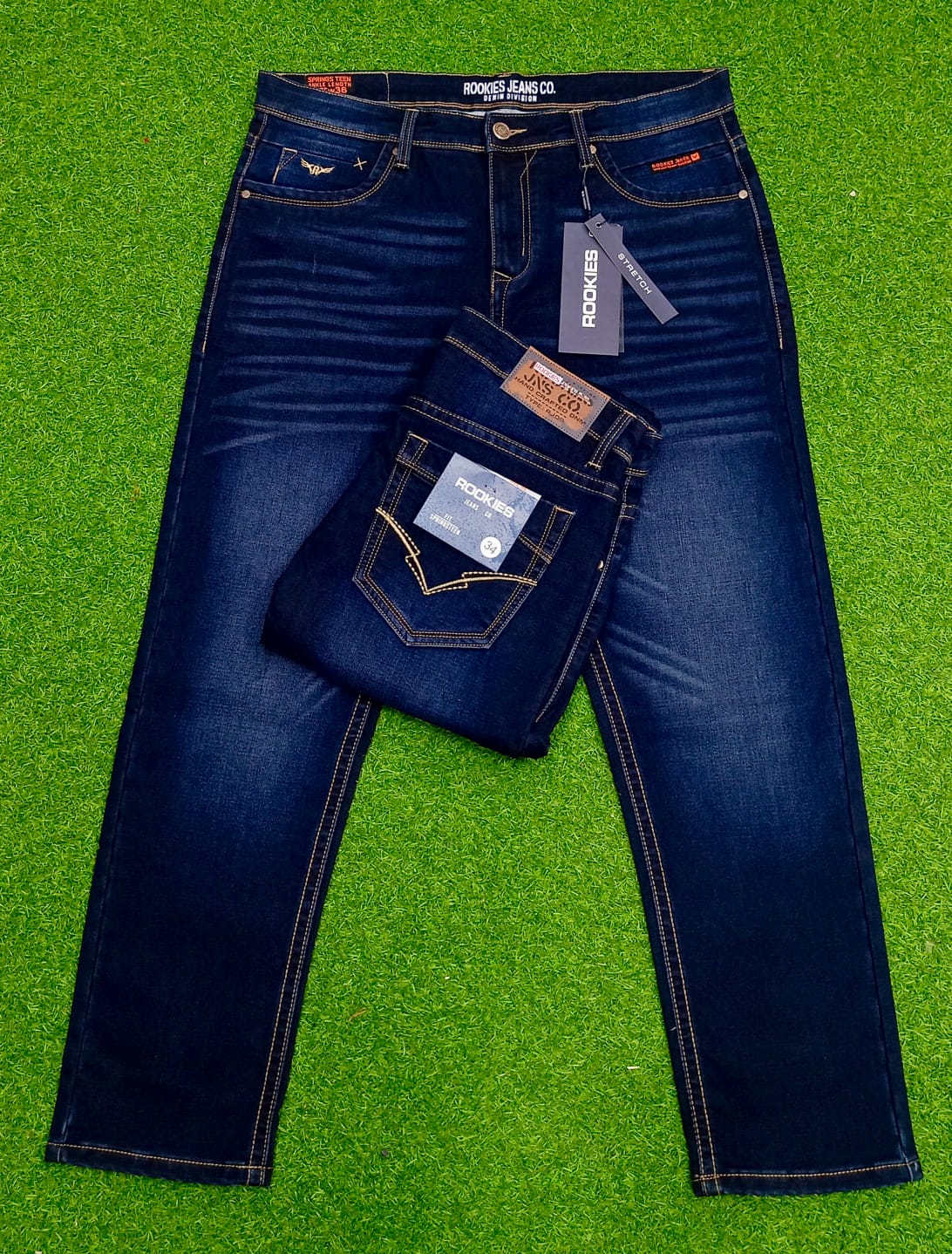 ROOKIES KNIT DENIM JEANS PANT (antique black)_img_0