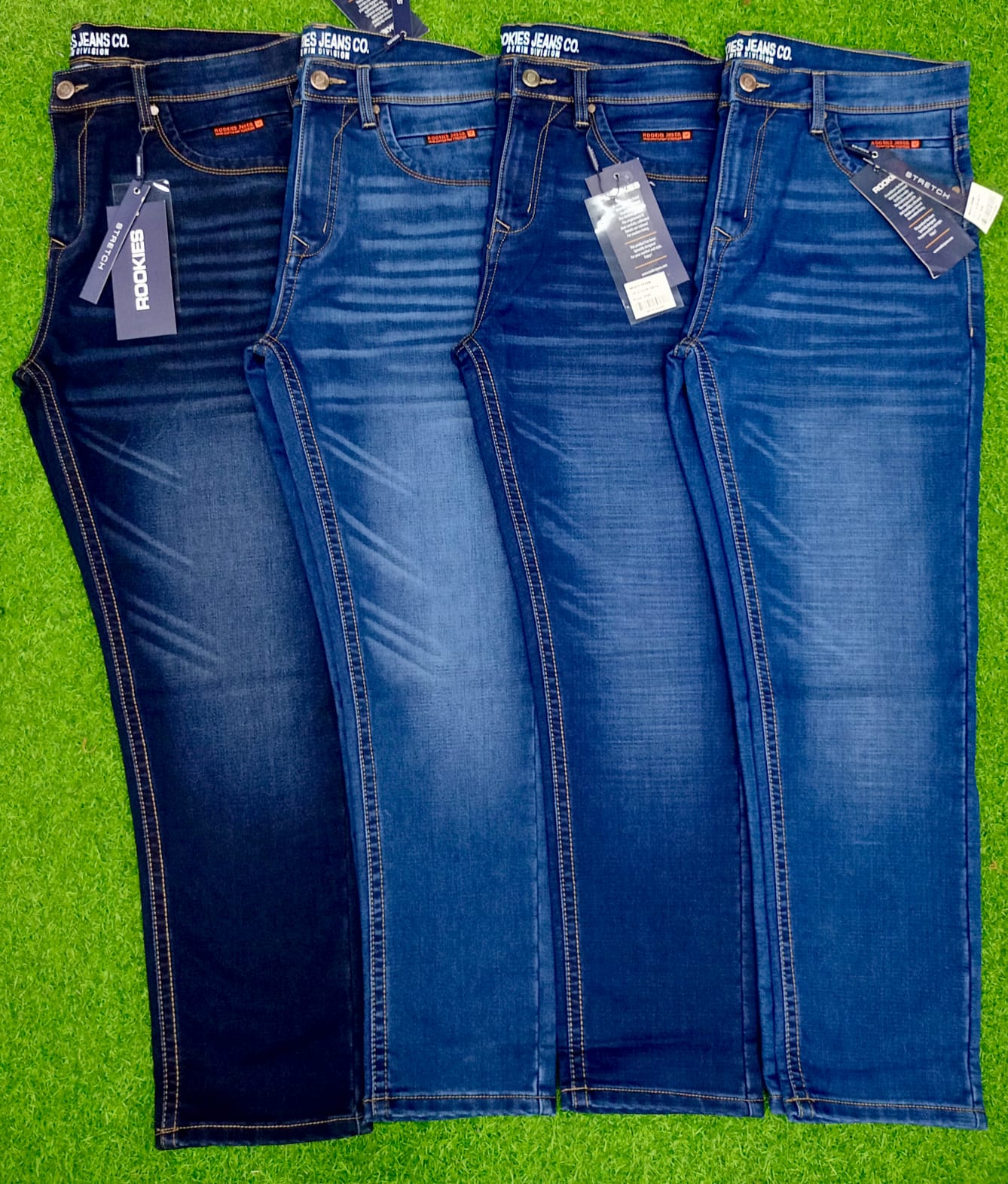 ROOKIES KNIT DENIM JEANS PANT (Light blue)_img_2