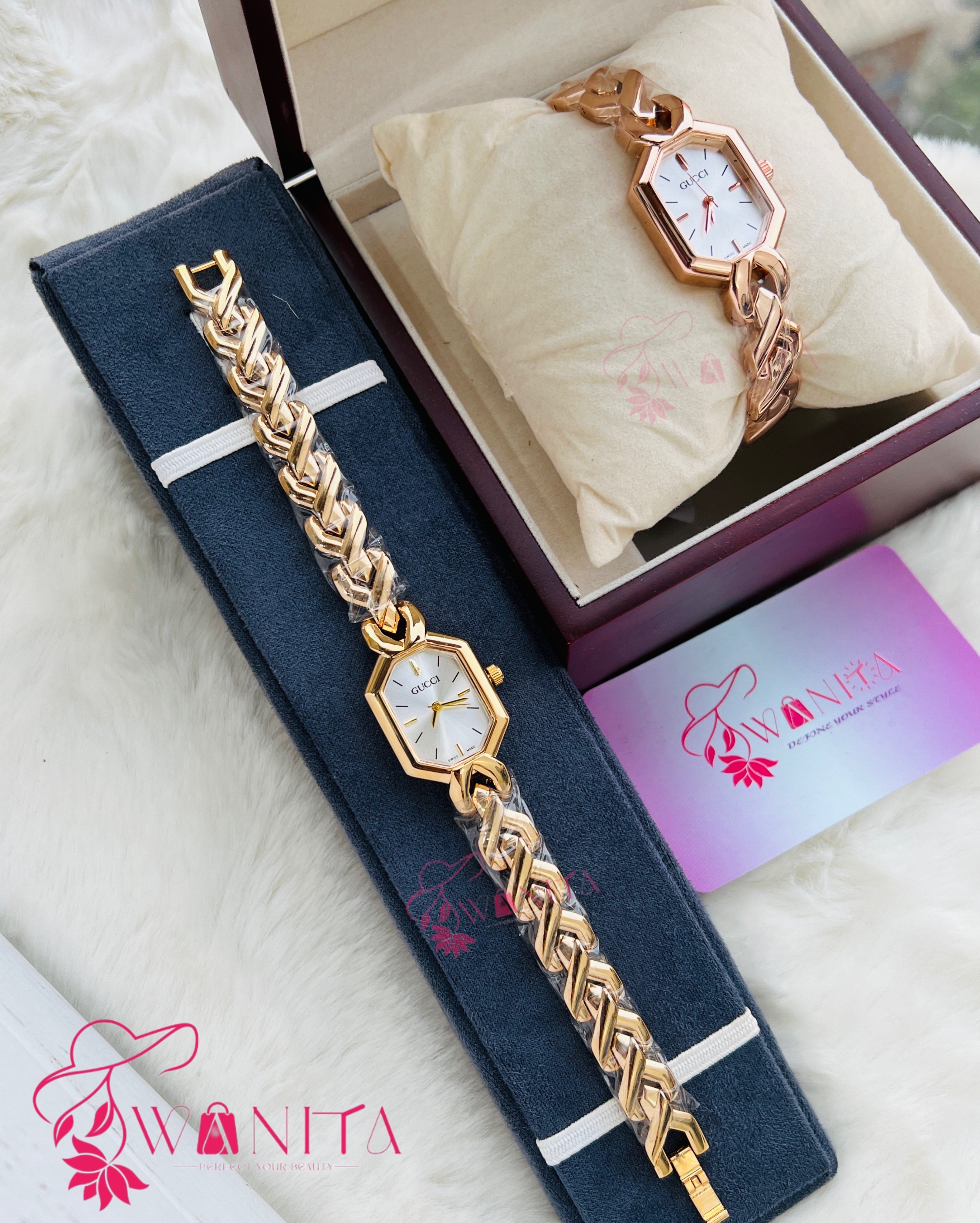 Premium Gucci Full Golden Ladies Watch