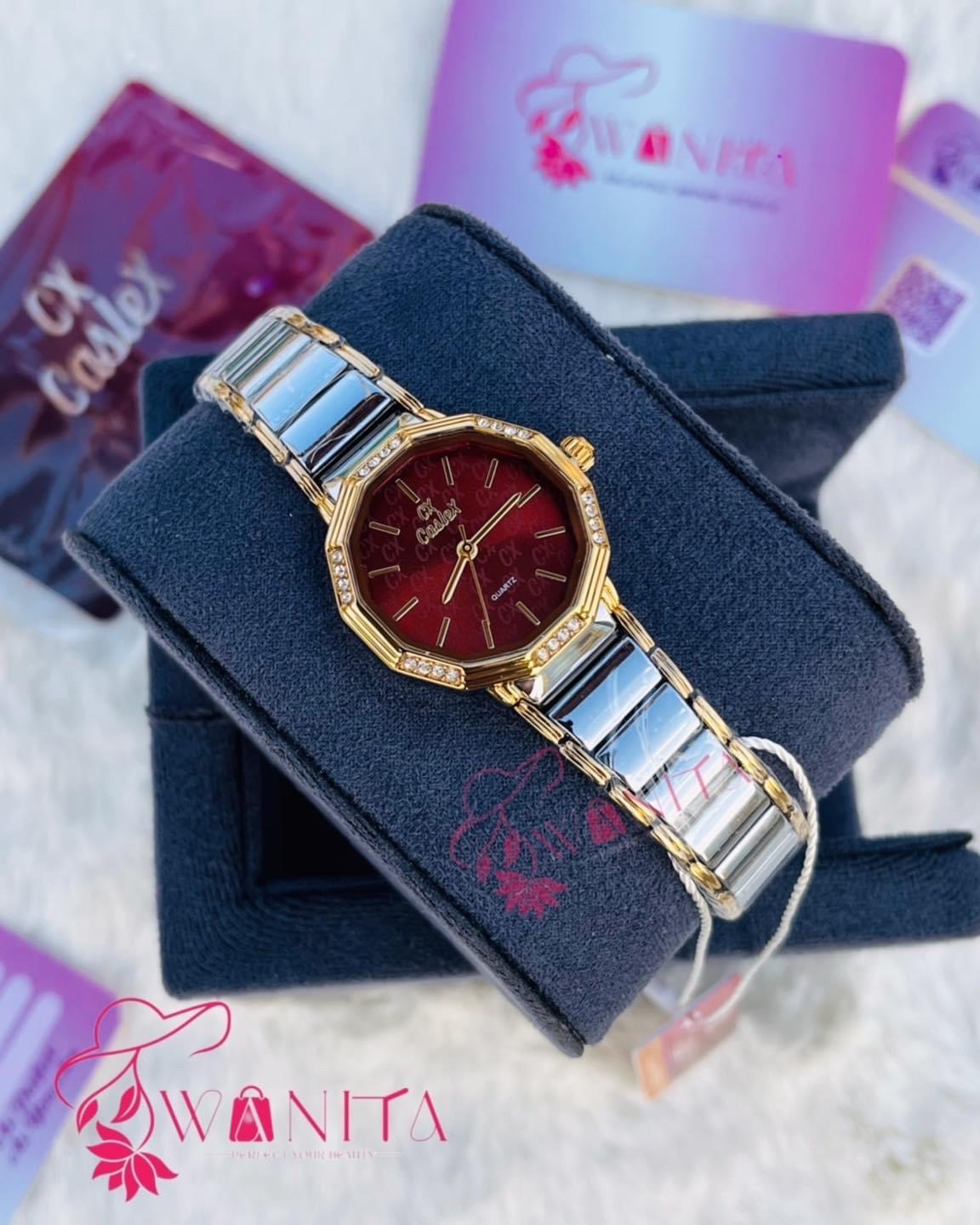 Original Caslex Ladies Merun Dial Watch