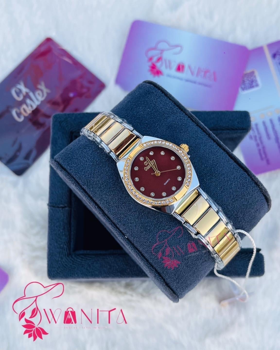 Original Caslex Ladies Merun Dial Watch