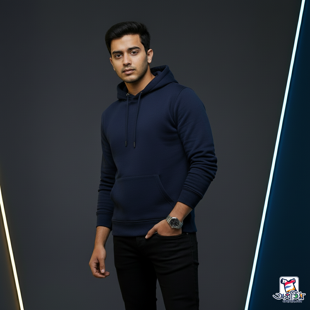 Exclusive Navy Blue Unisex Hoodie_img_2