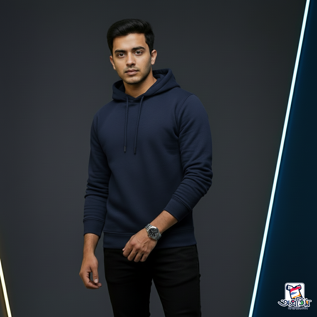 Exclusive Navy Blue Unisex Hoodie_img_4