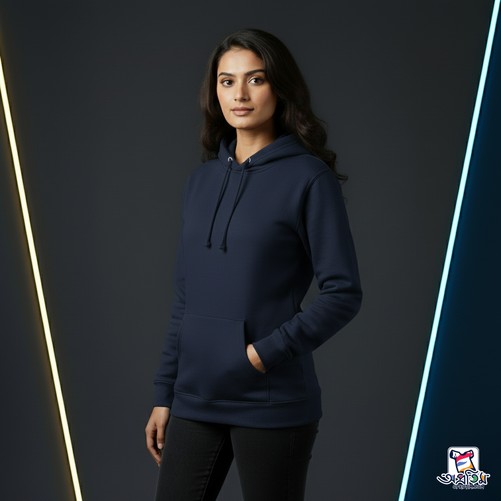 Exclusive Navy Blue Unisex Hoodie_img_5