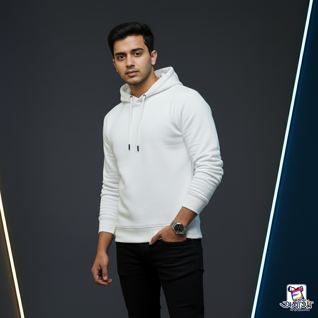 Exclusive Winter White Solid Hoodie_img_2